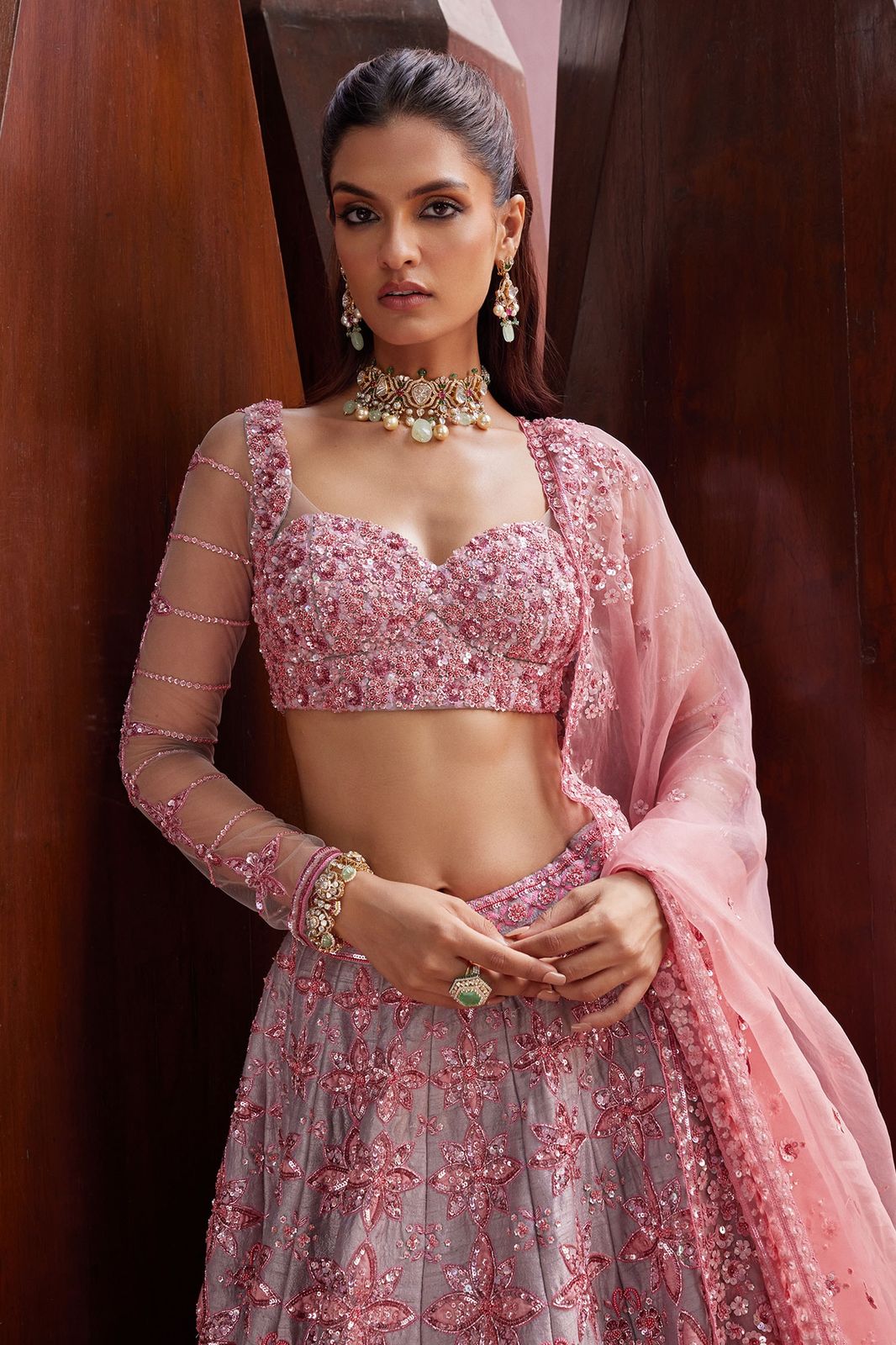 Most Beautiful Most Trending Lehenga Choli With Thread Embroidery