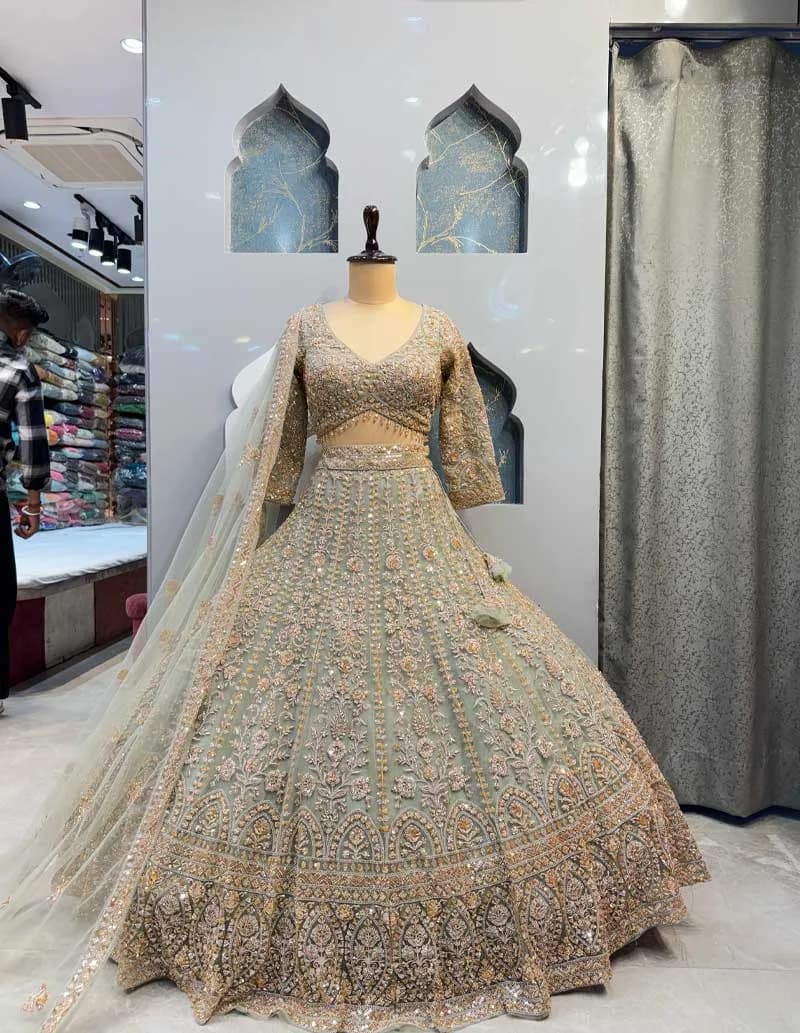 Beautiful Party Wear Lehenga Choli With Coding Sequins Work