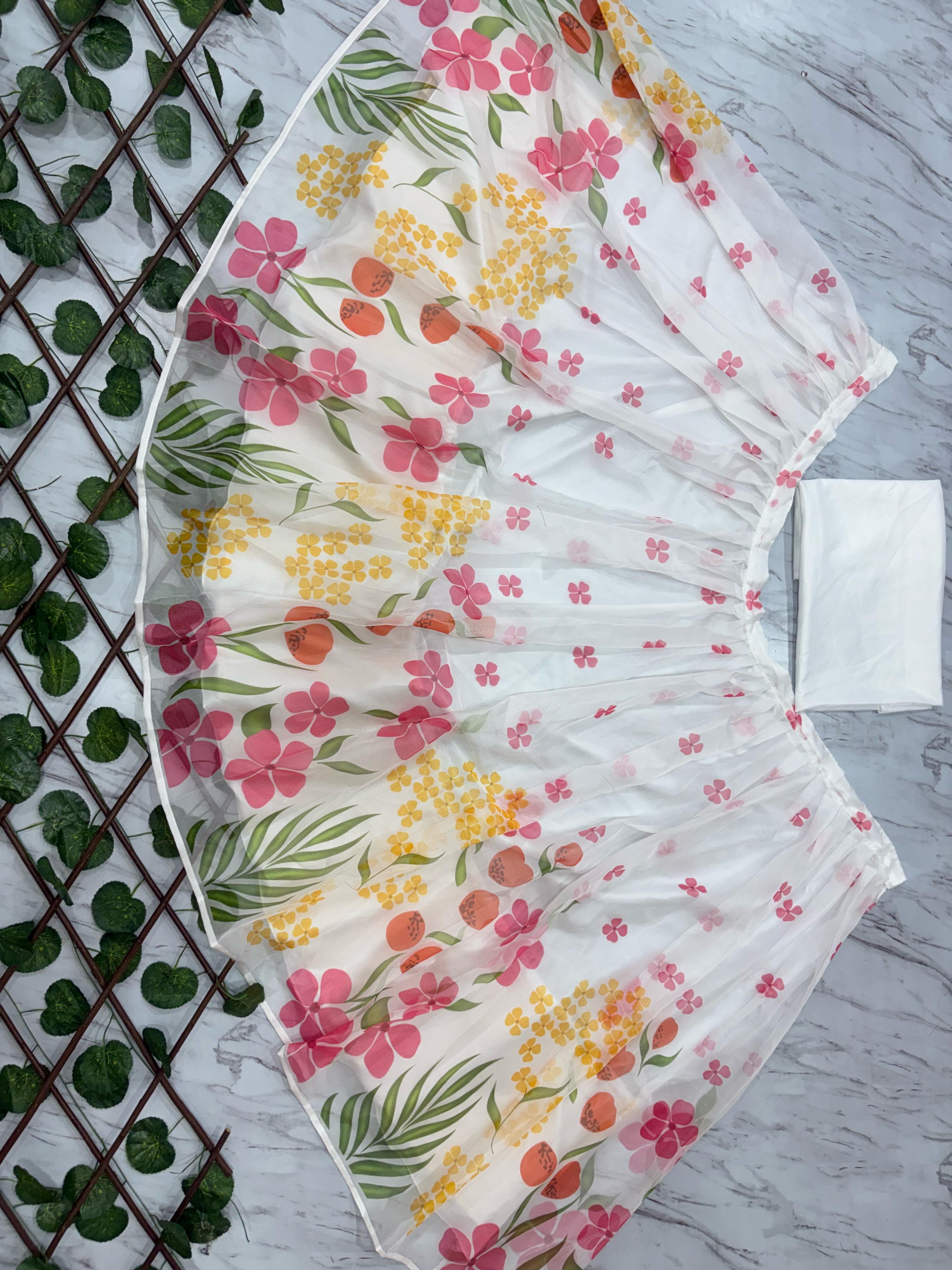 Party Wear Latest Lehenga With Beautiful Floral Print