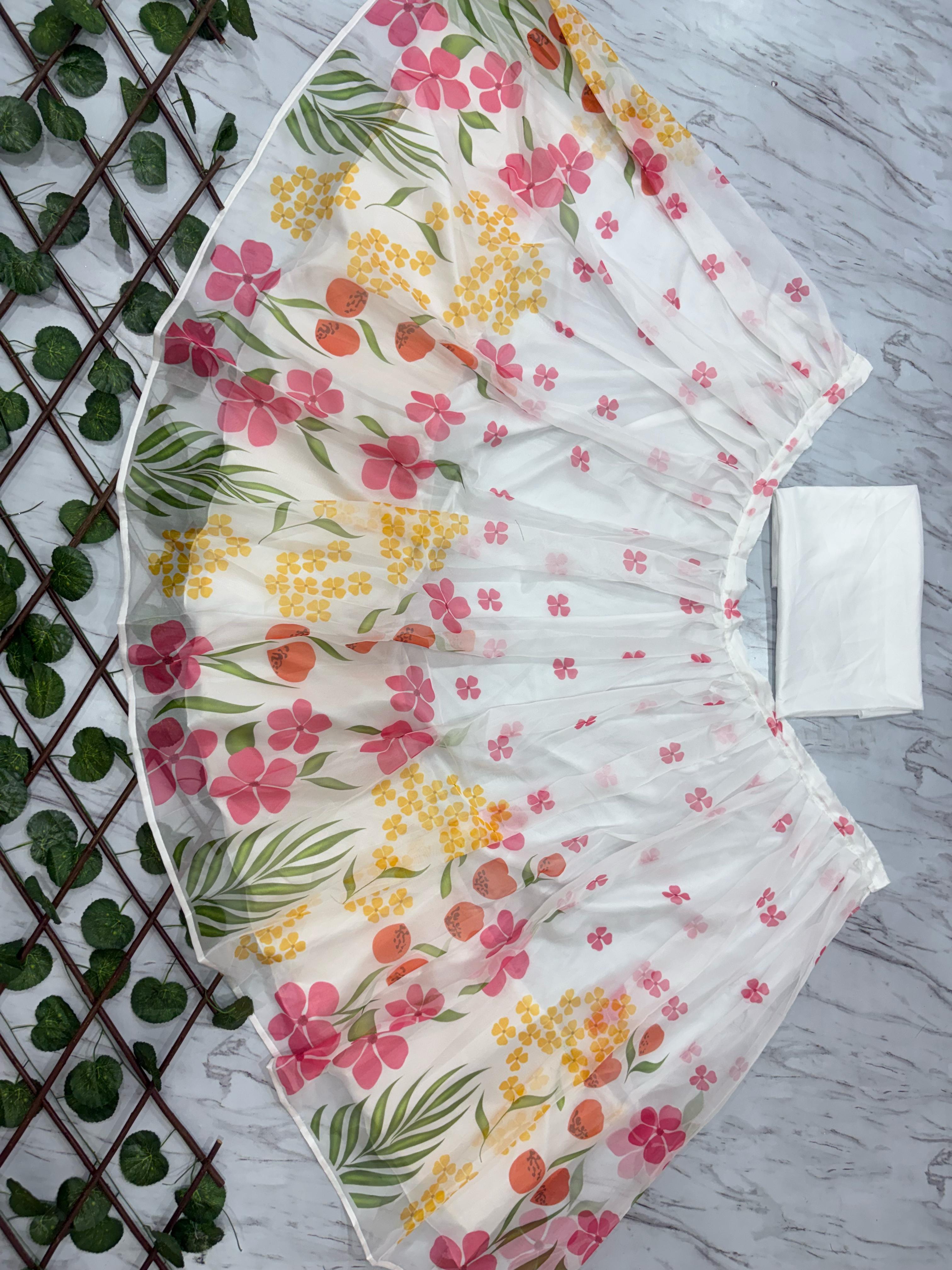 Party Wear Latest Lehenga With Beautiful Floral Print