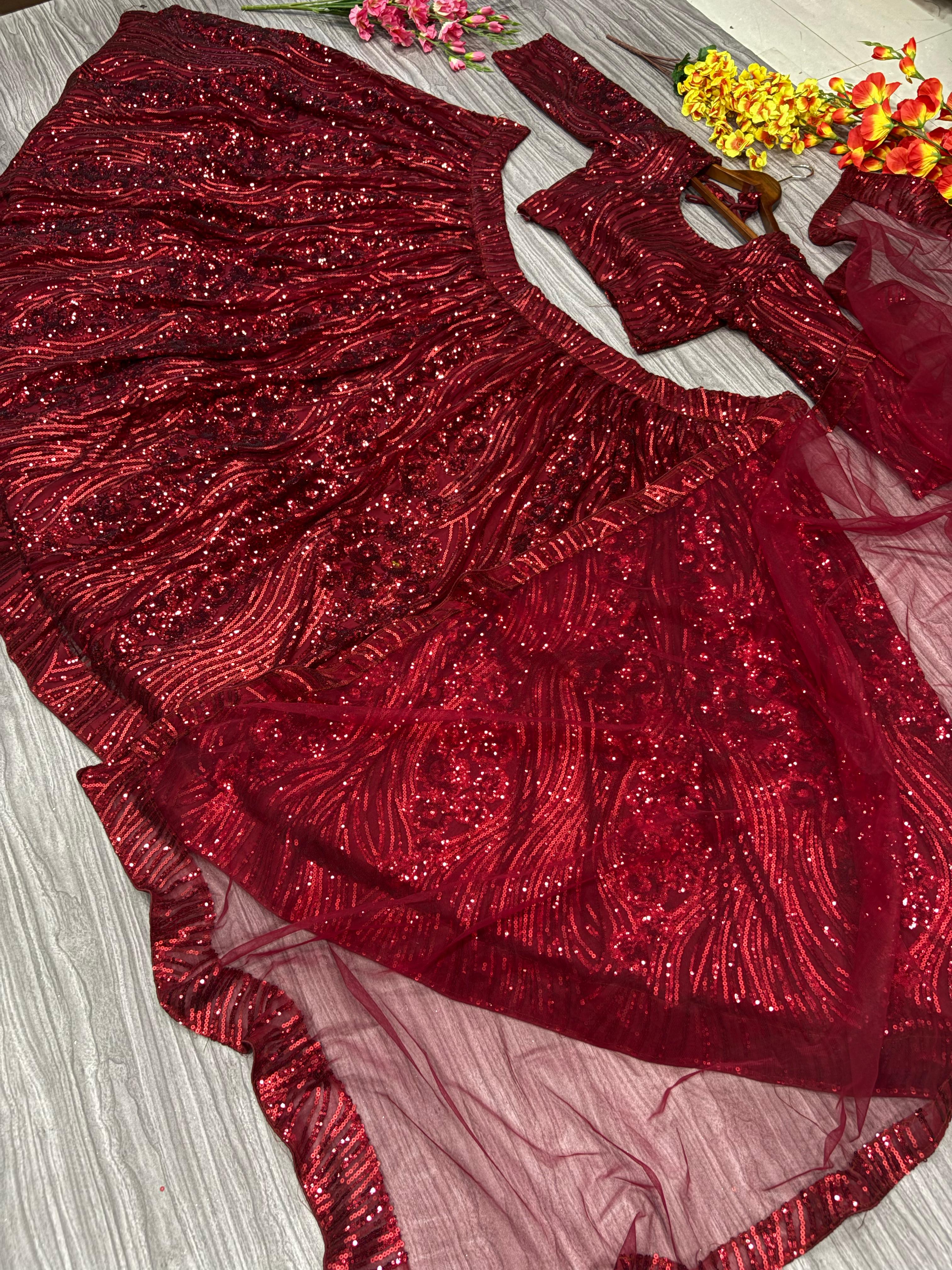 Party Wear Trending Lehenga Choli With Beautiful Embroidery Work