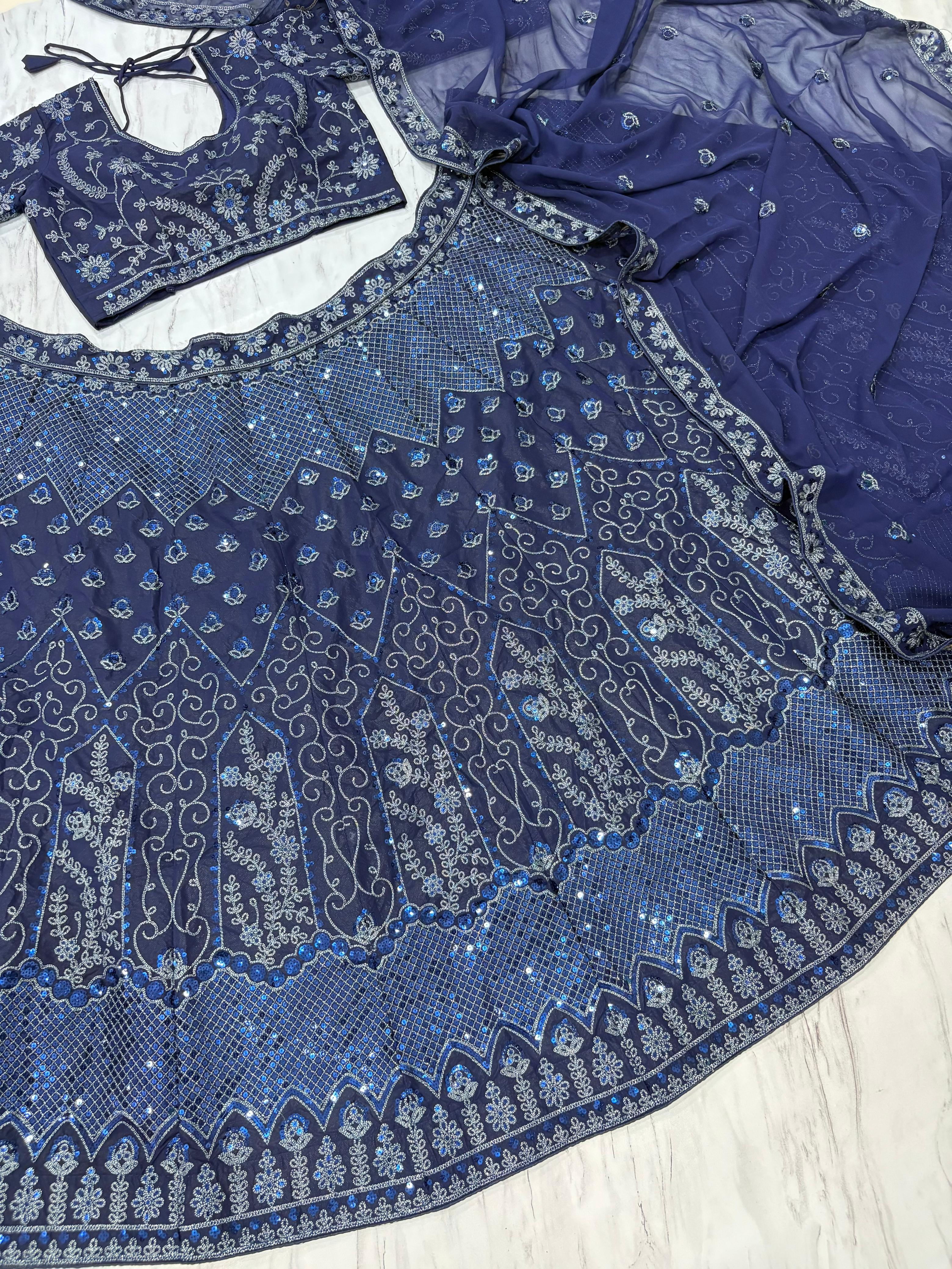 Beautiful Latest Designer Lehenga Choli With Beautiful Embroidery