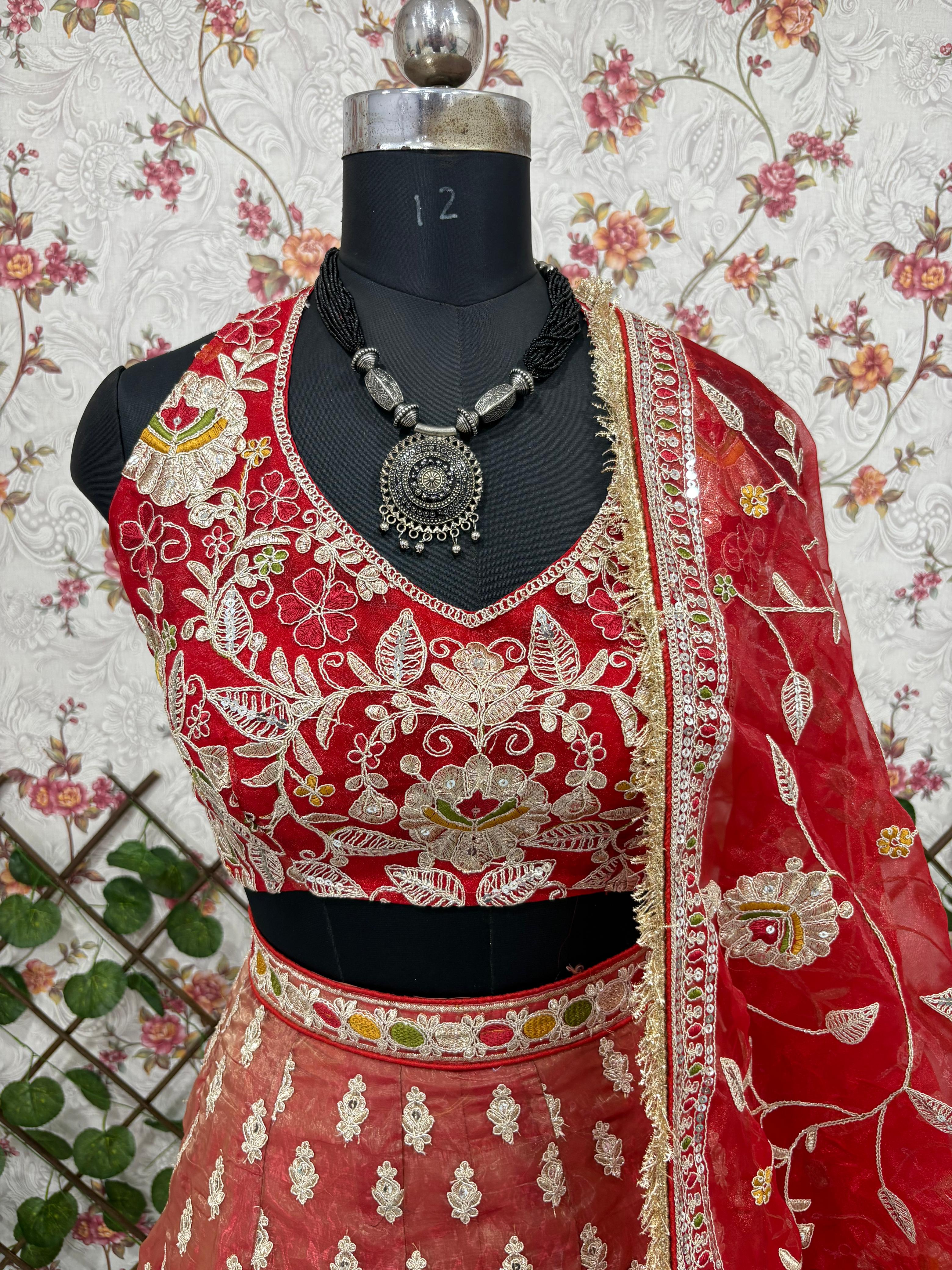 Most Beautiful Latest Designer Lehenga Choli With Beautiful Embroidery