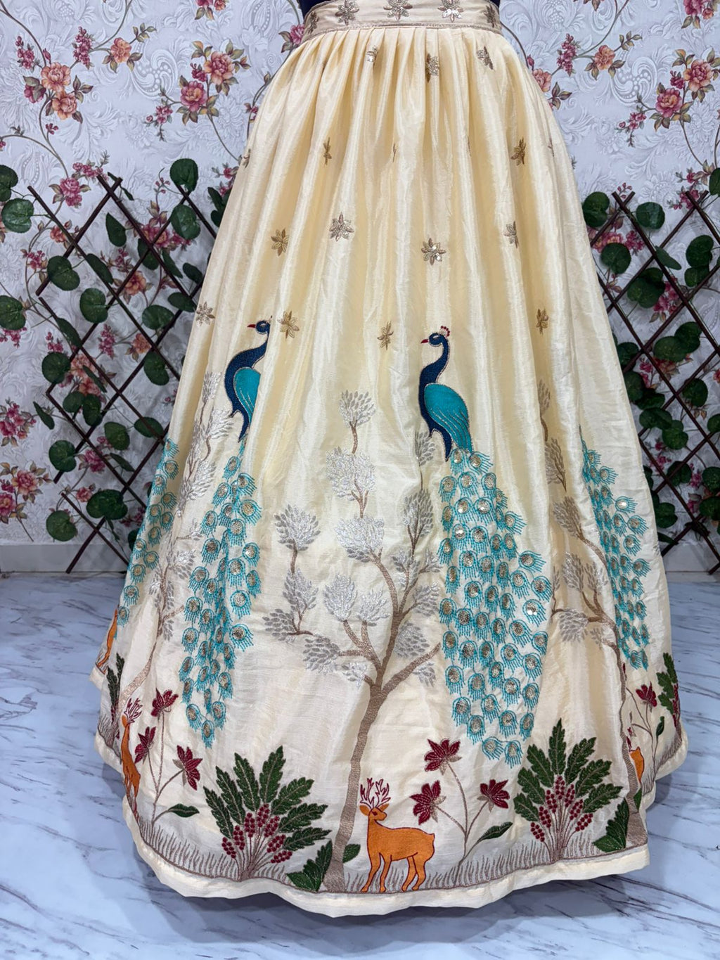 Designer Lehenga Choli With Beautiful Multi Thread Embroidery