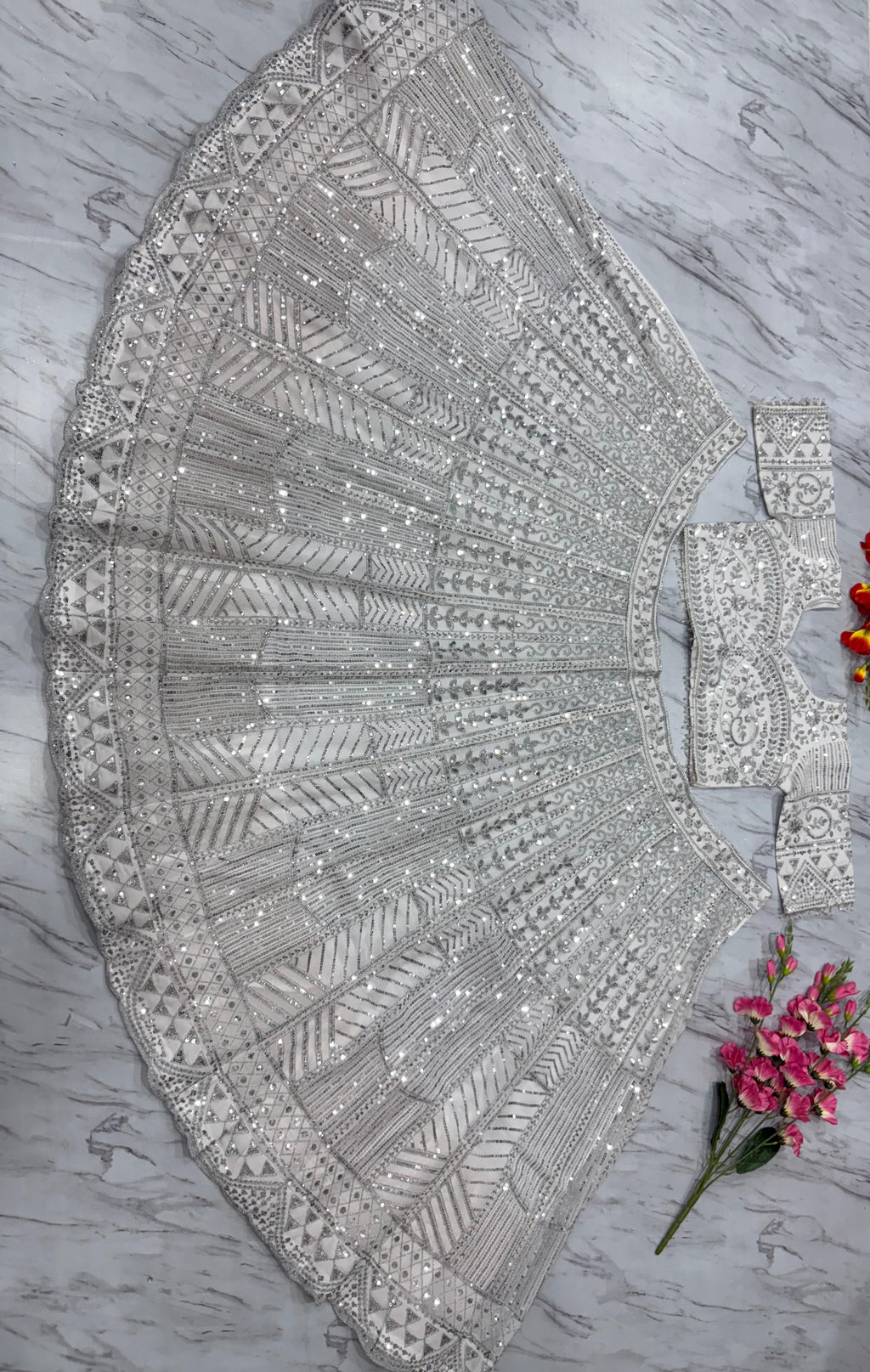 Designer Lehenga Choli With Beautiful Thread Embroidery ,Dori Work