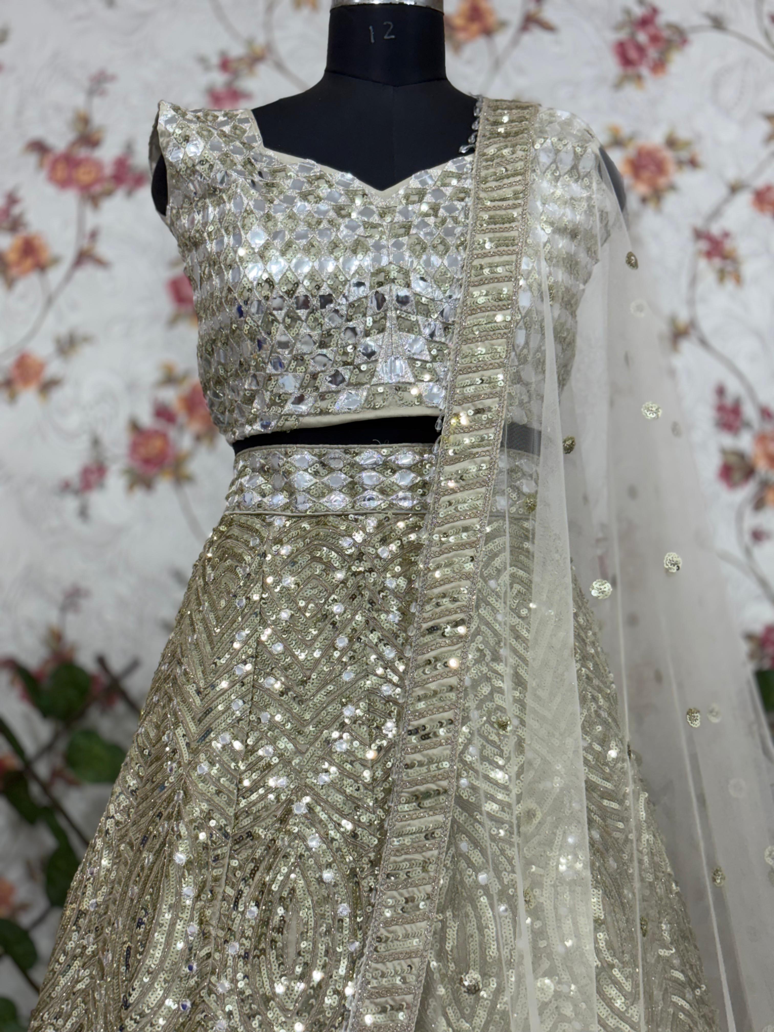 Designer Lehenga Choli With Beautiful Thread Embroidery Work