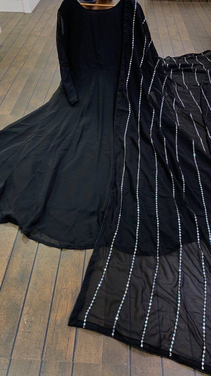 Party Wear Designer Anarkali Gown And Beautiful Dupatta