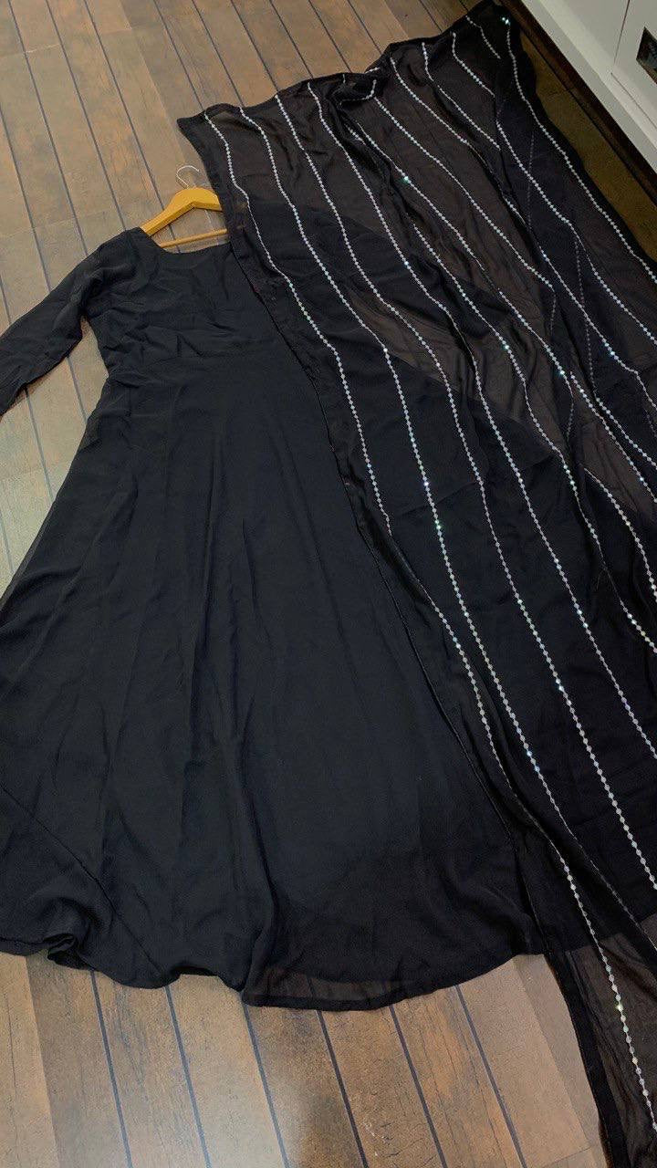 Party Wear Designer Anarkali Gown And Beautiful Dupatta