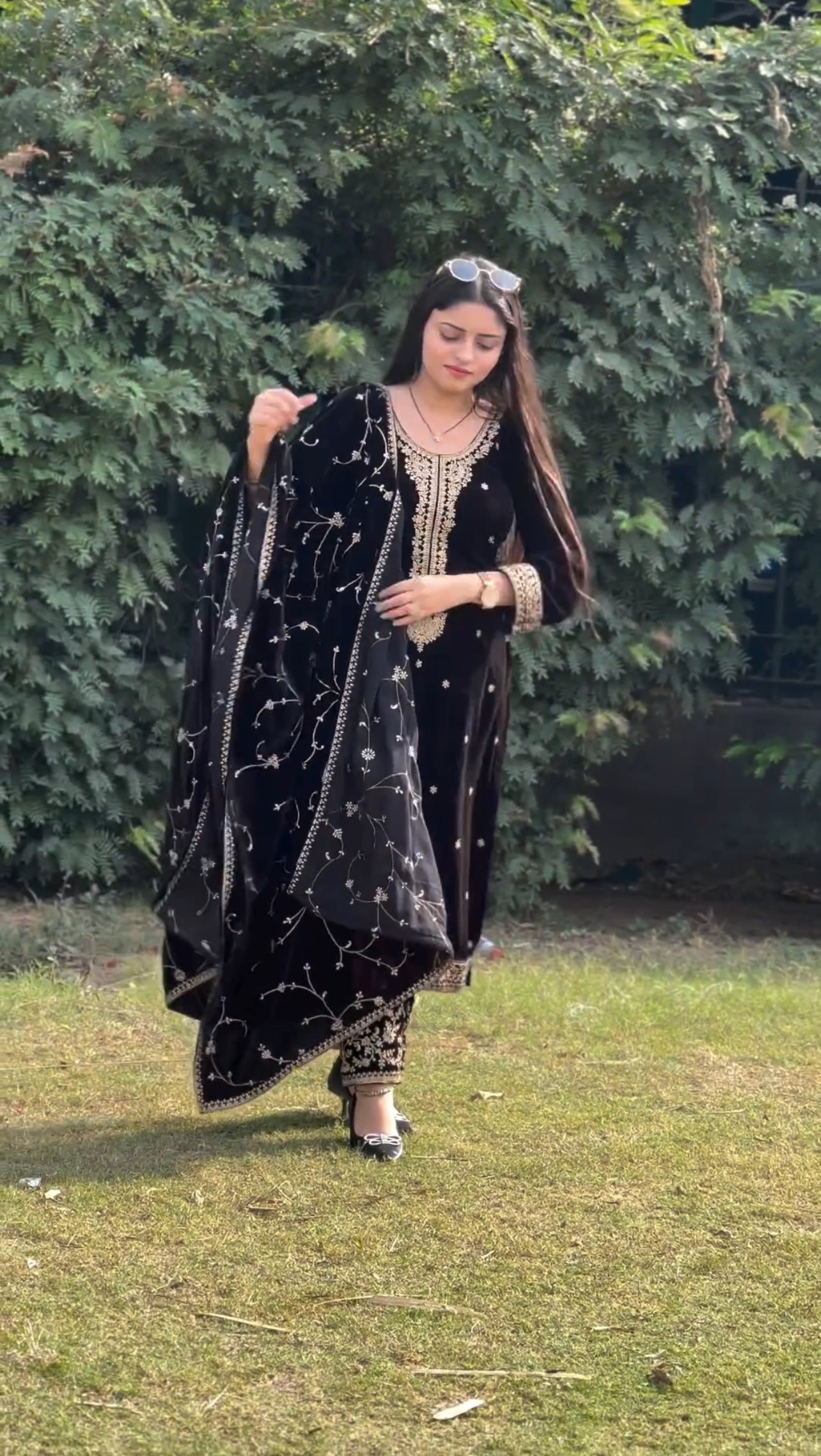 Designer Party Wear Look Top-Sharara And Dupatta
