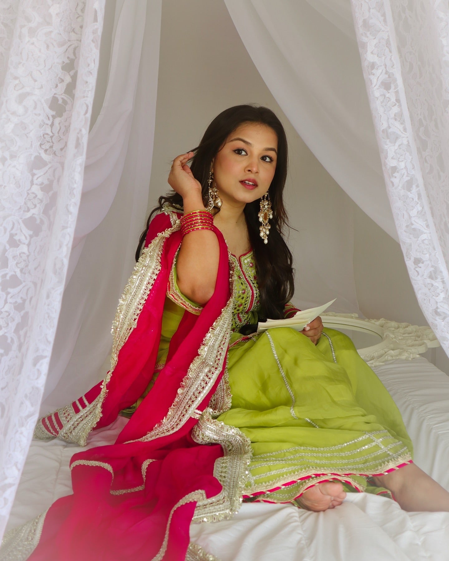 Beautiful Party Wear Top Plazzo And Dupatta With Embroidery Work