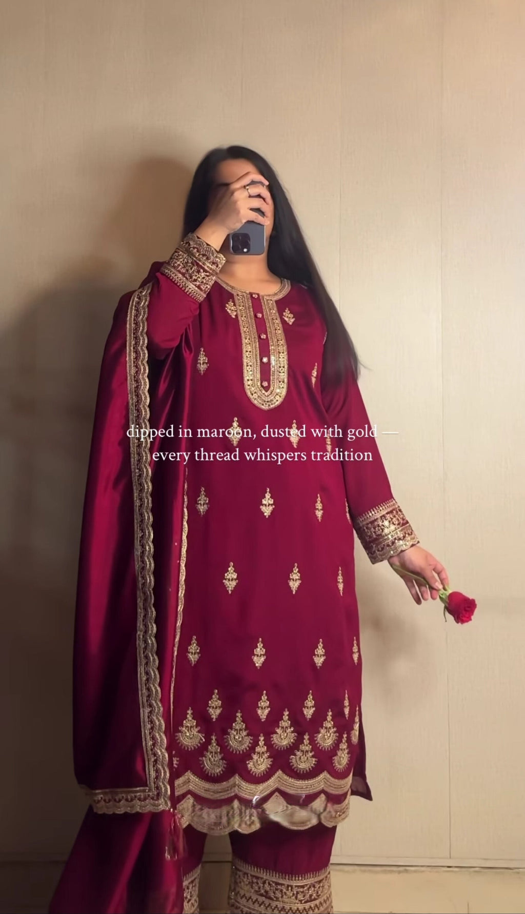 Beautiful Suit Set With Embroidery Coding Sequence Work