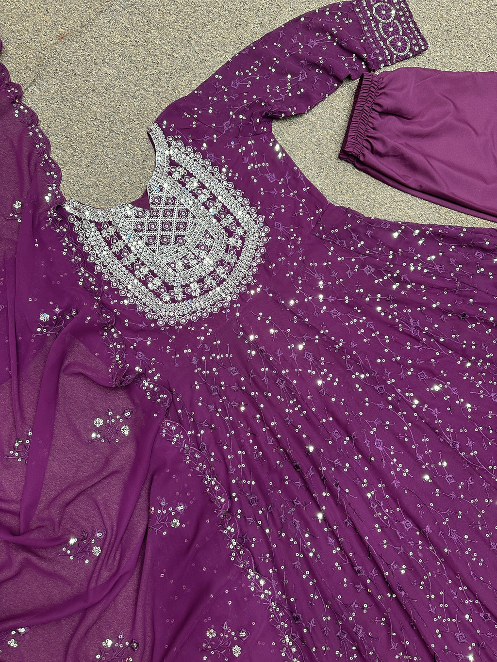 Designer Party Wear Look Beautiful Anarkali Gown - Pent With Dupatta