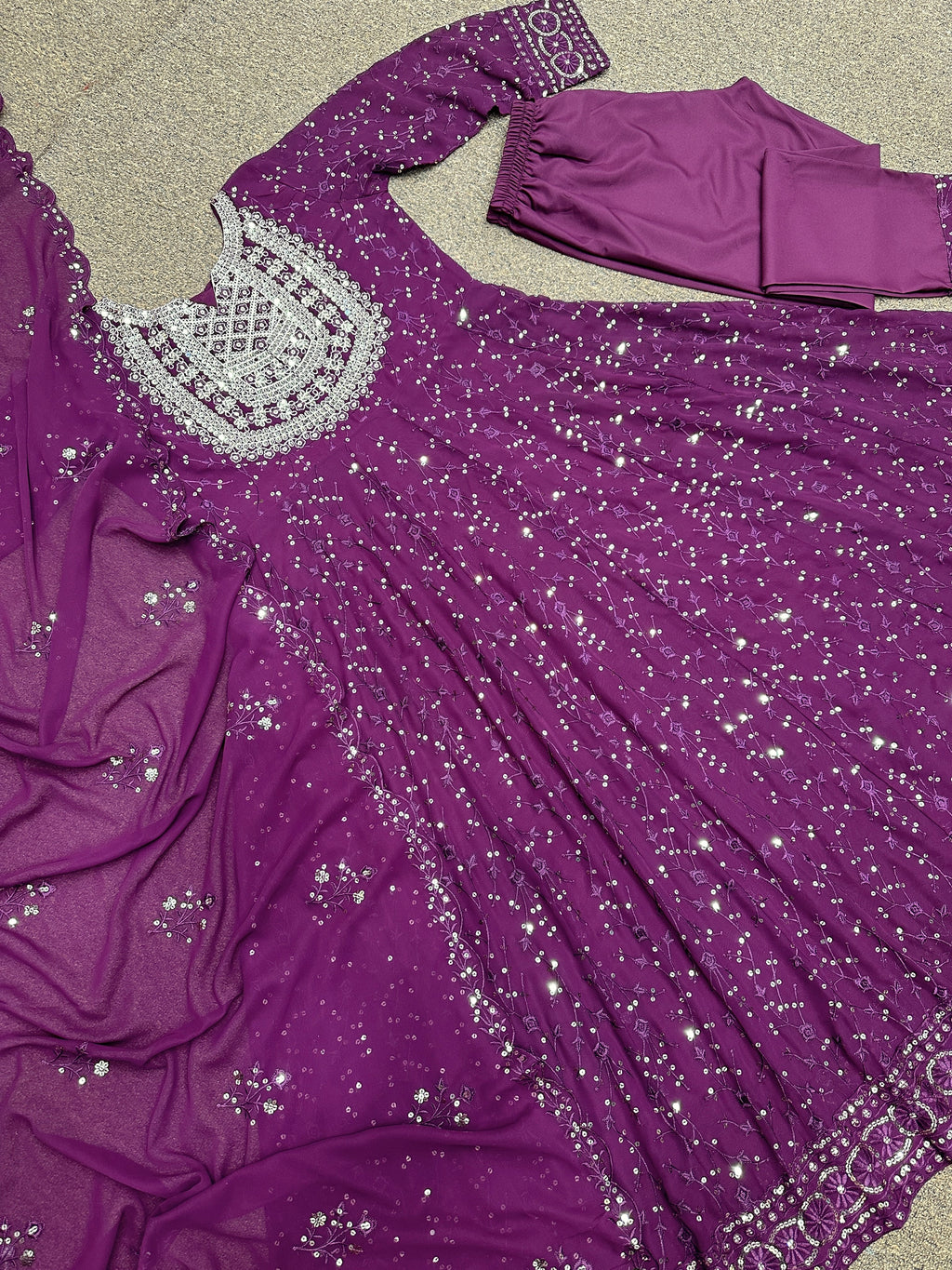 Designer Party Wear Look Beautiful Anarkali Gown - Pent With Dupatta