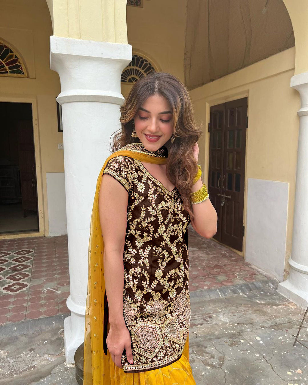 Fancy Top-Patiala And Dupatta With Heavy Embroidery Sequence Work