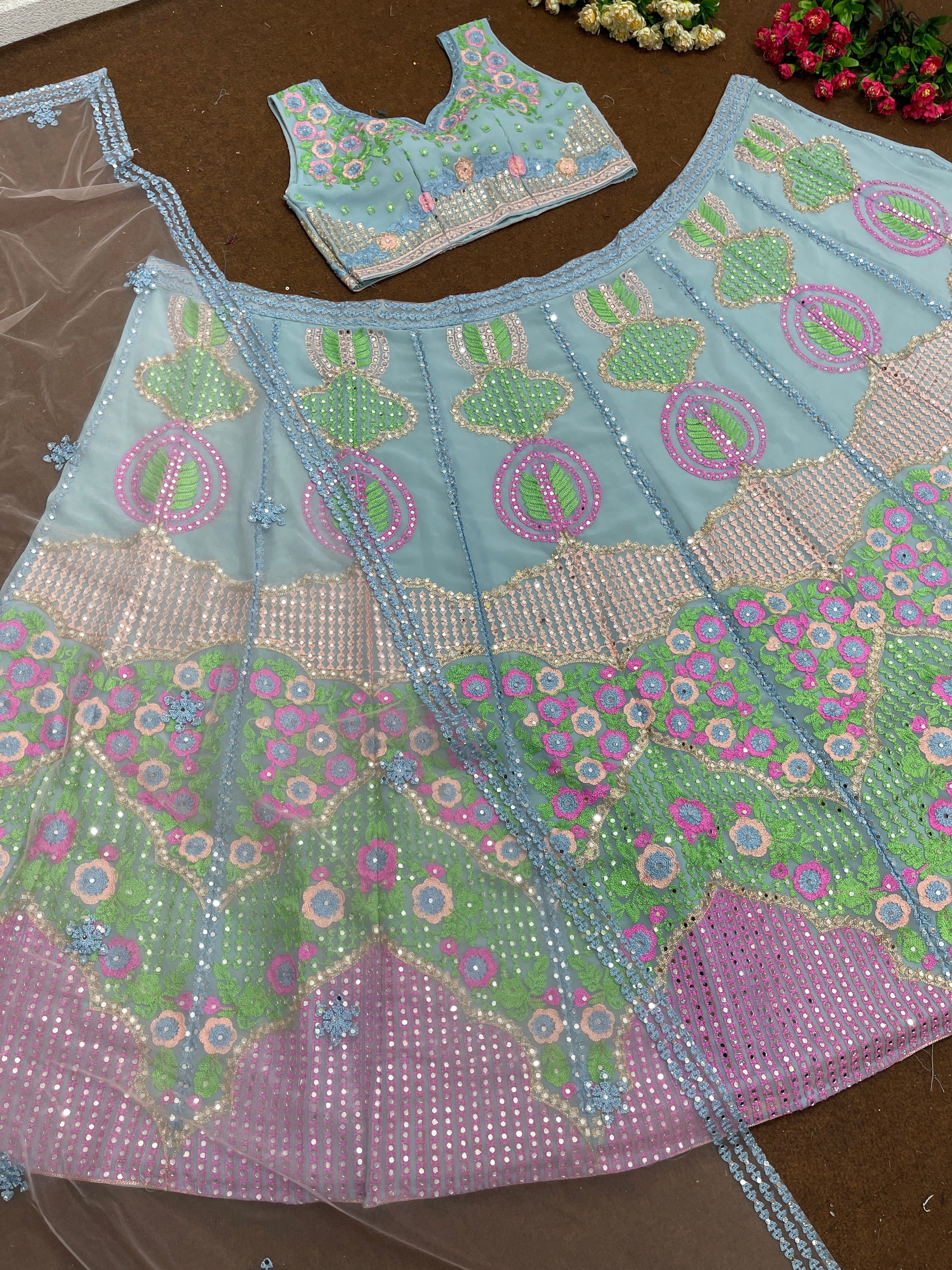Designer Party Wear Lehenga Choli With Beautiful Dupatta