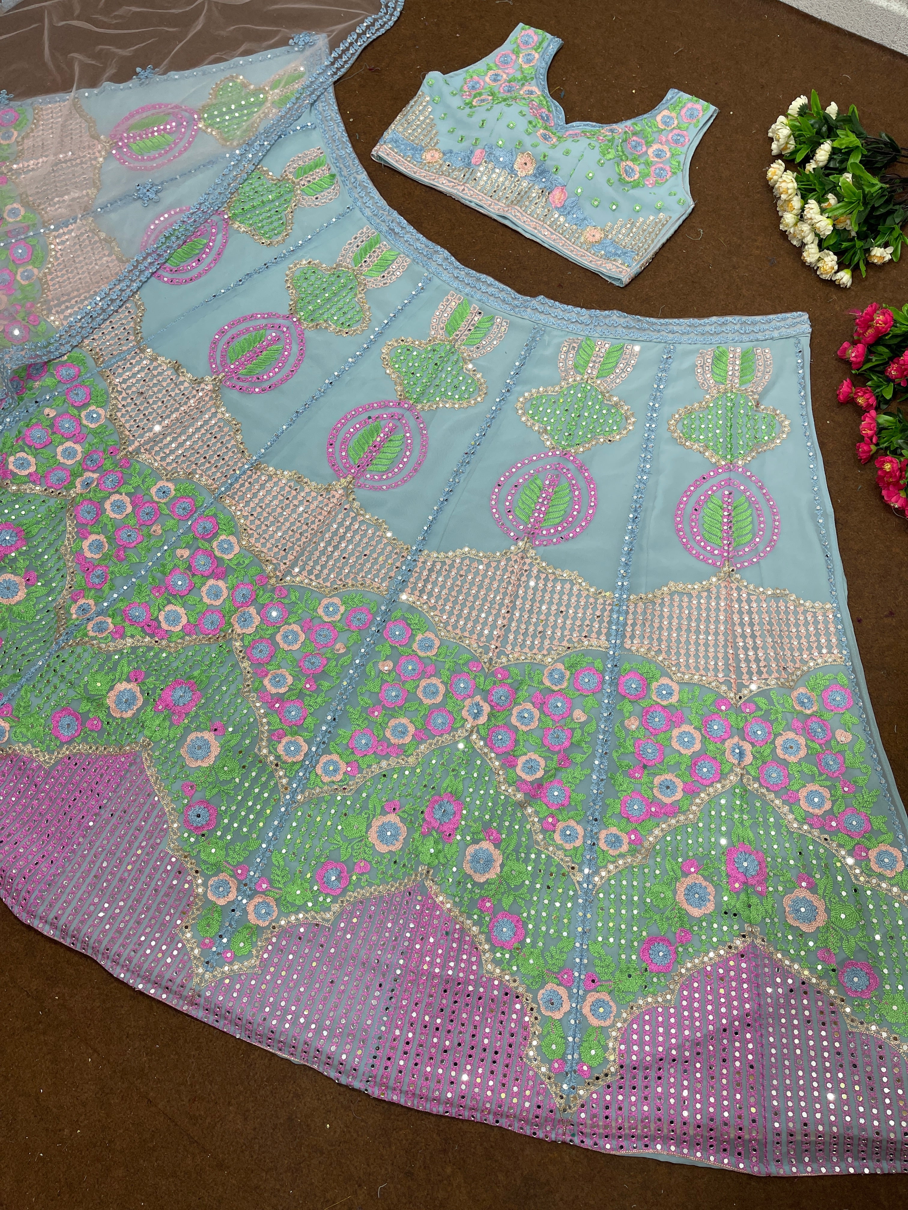 Designer Party Wear Lehenga Choli With Beautiful Dupatta