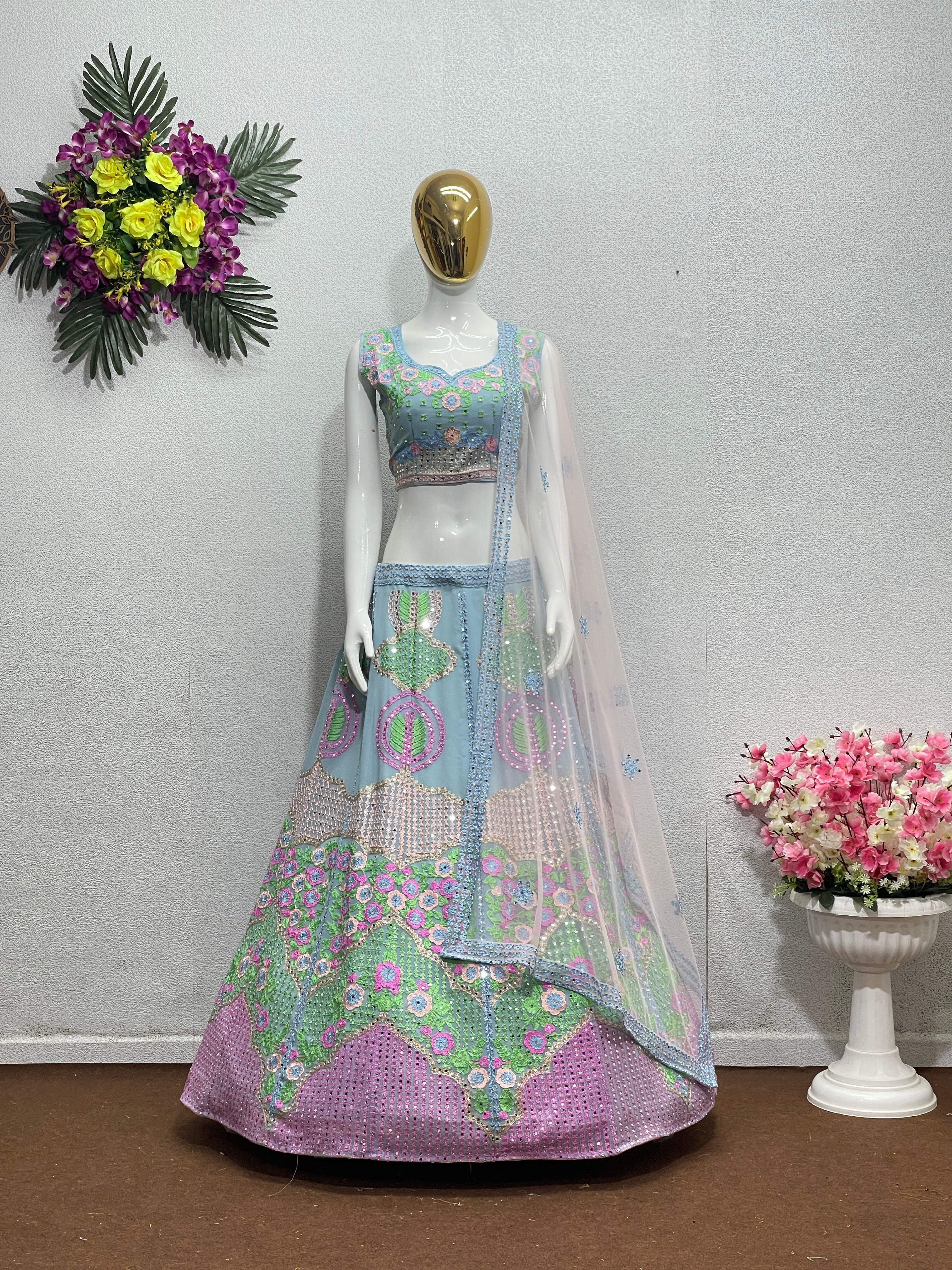Designer Party Wear Lehenga Choli With Beautiful Dupatta