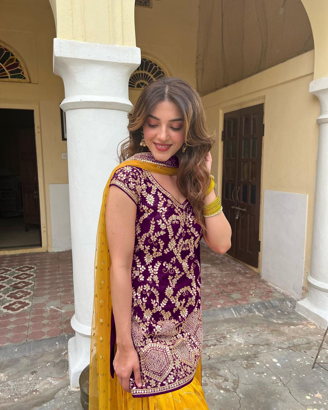 Fancy Top-Patiala And Dupatta With Heavy Embroidery Sequence Work