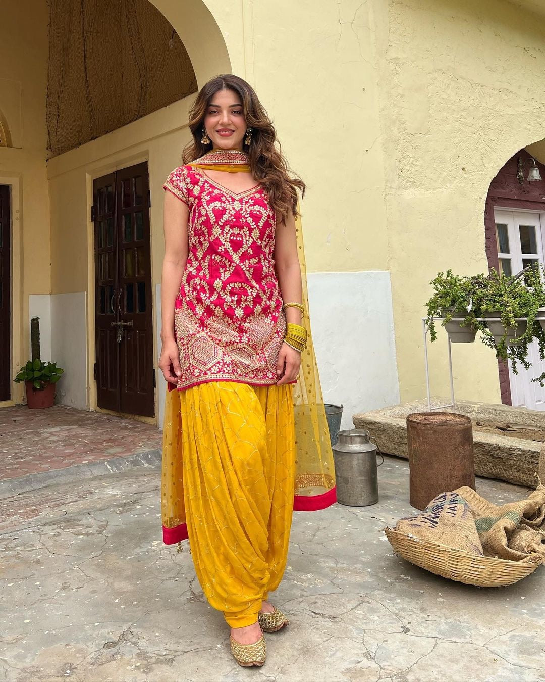 Fancy Top-Patiala And Dupatta With Heavy Embroidery Sequence Work