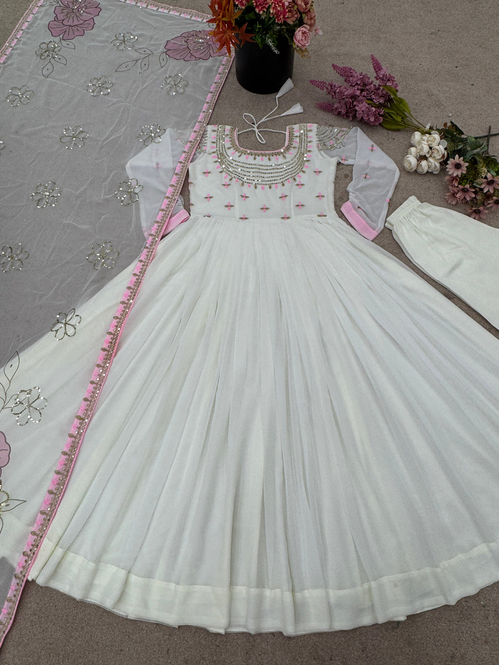 Designer Party Wear Look Gown-Pent And Dupatta