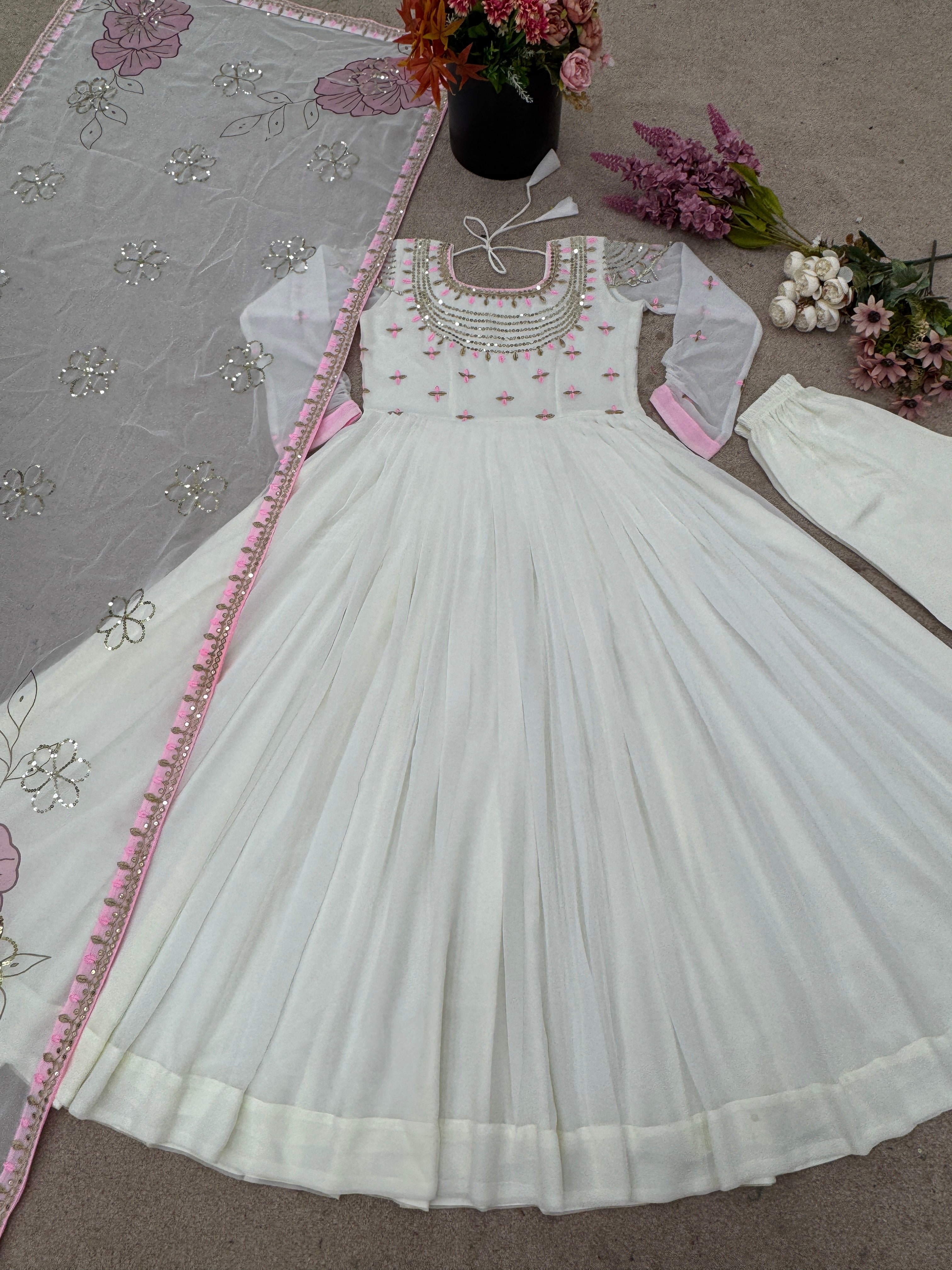 Designer Party Wear Look Gown-Pent And Dupatta