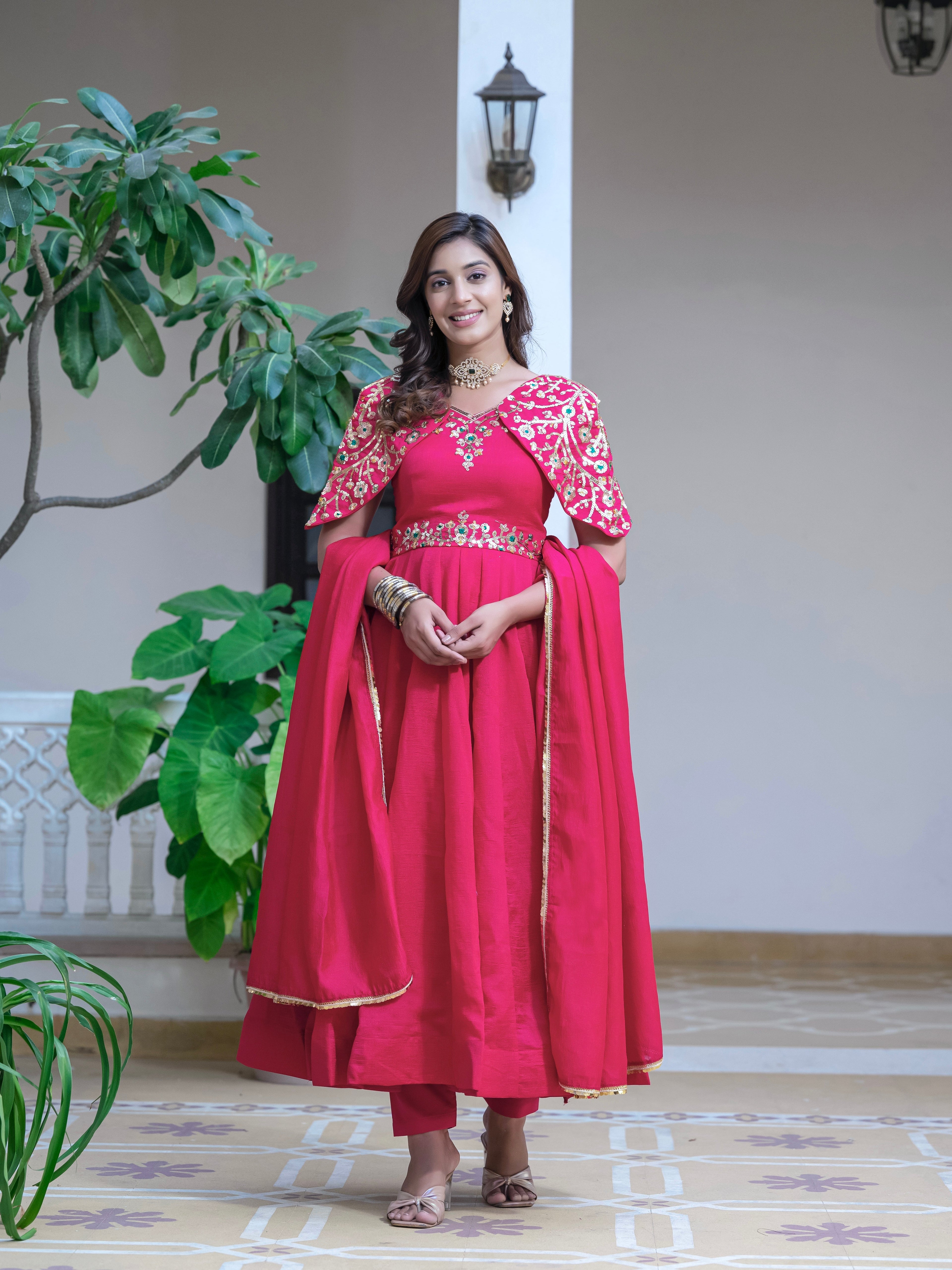 Party Wear Beautiful Gown Pent And Dupatta