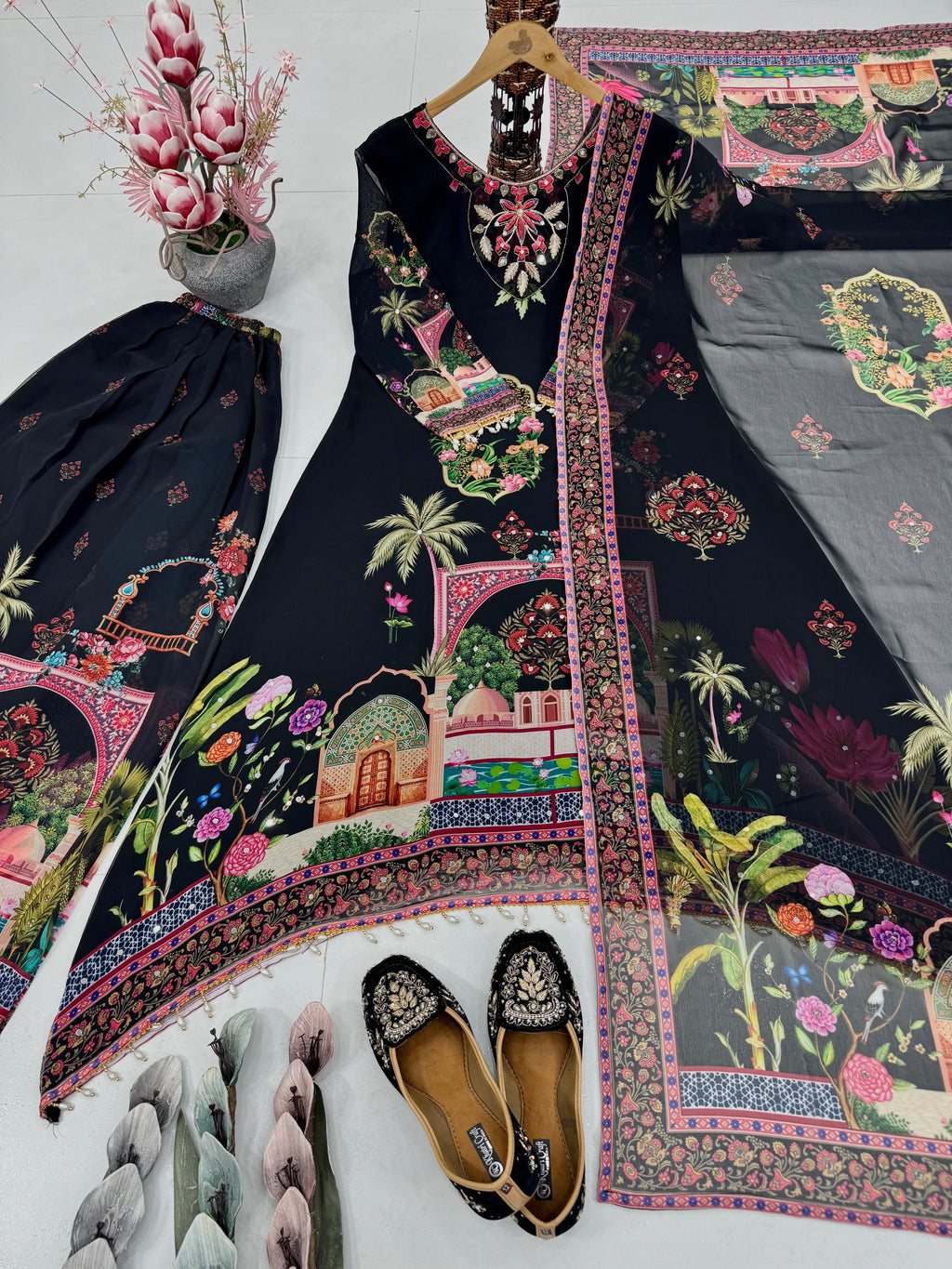 Beautiful Top-Bottom And Dupatta With Digital Print