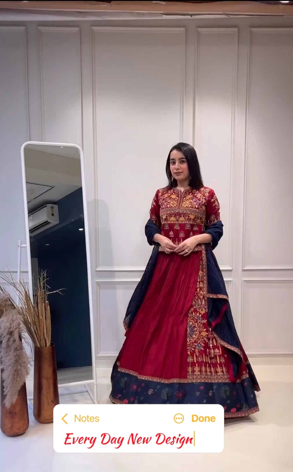 Designer Lehenga Choli With Embroidered Gamthi Work