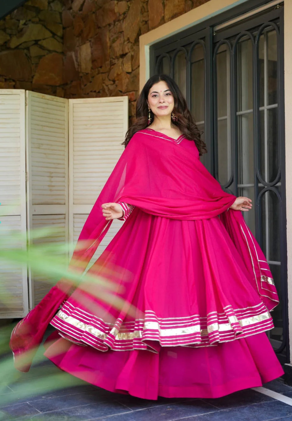 Beautiful Party Wear Look Anarkali Gown And Pent With Dupatta