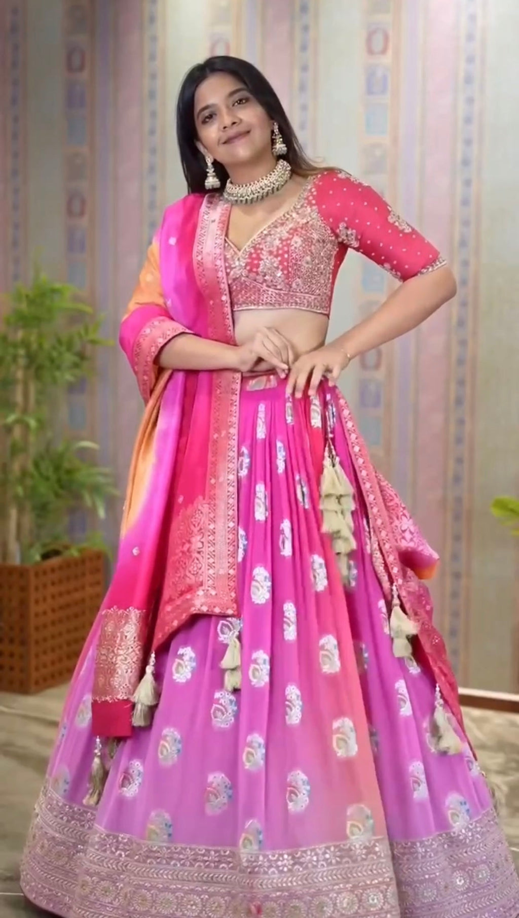 Beautiful Lehenga Choli With Full Heavy Embroidery Sequence Work
