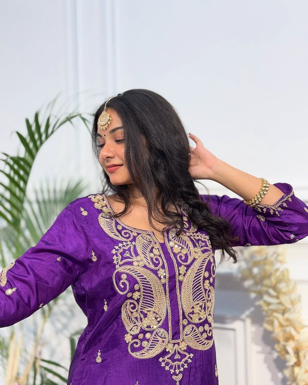 Beautiful Party Wear Top Sharara And Dupatta