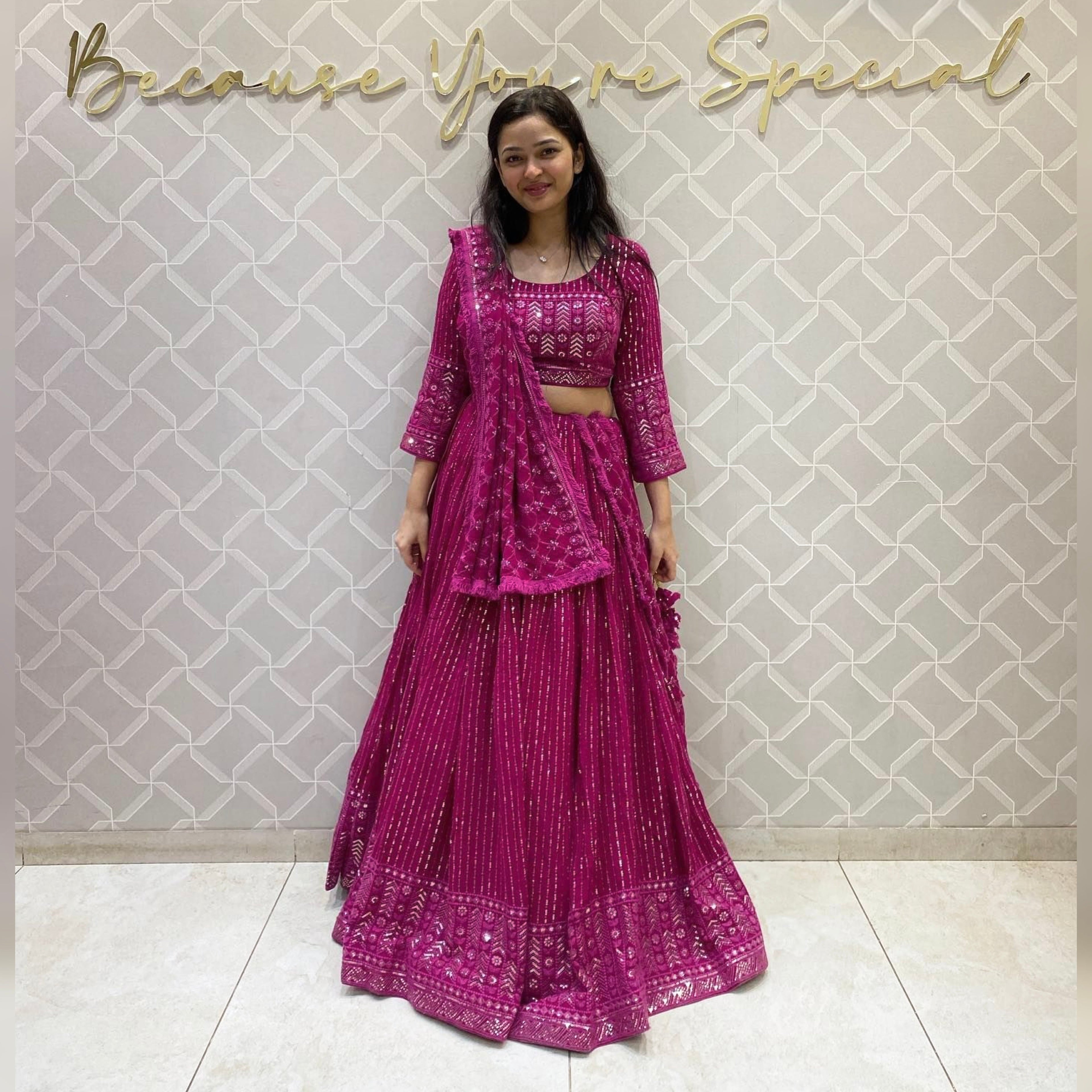 Party Wear Designer Lehenga Choli With Fancy Border Lace Work