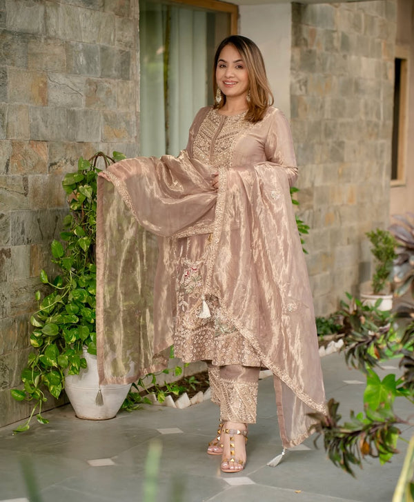 Party Wear Suit Set With Heavy Embroidery Sequence Work