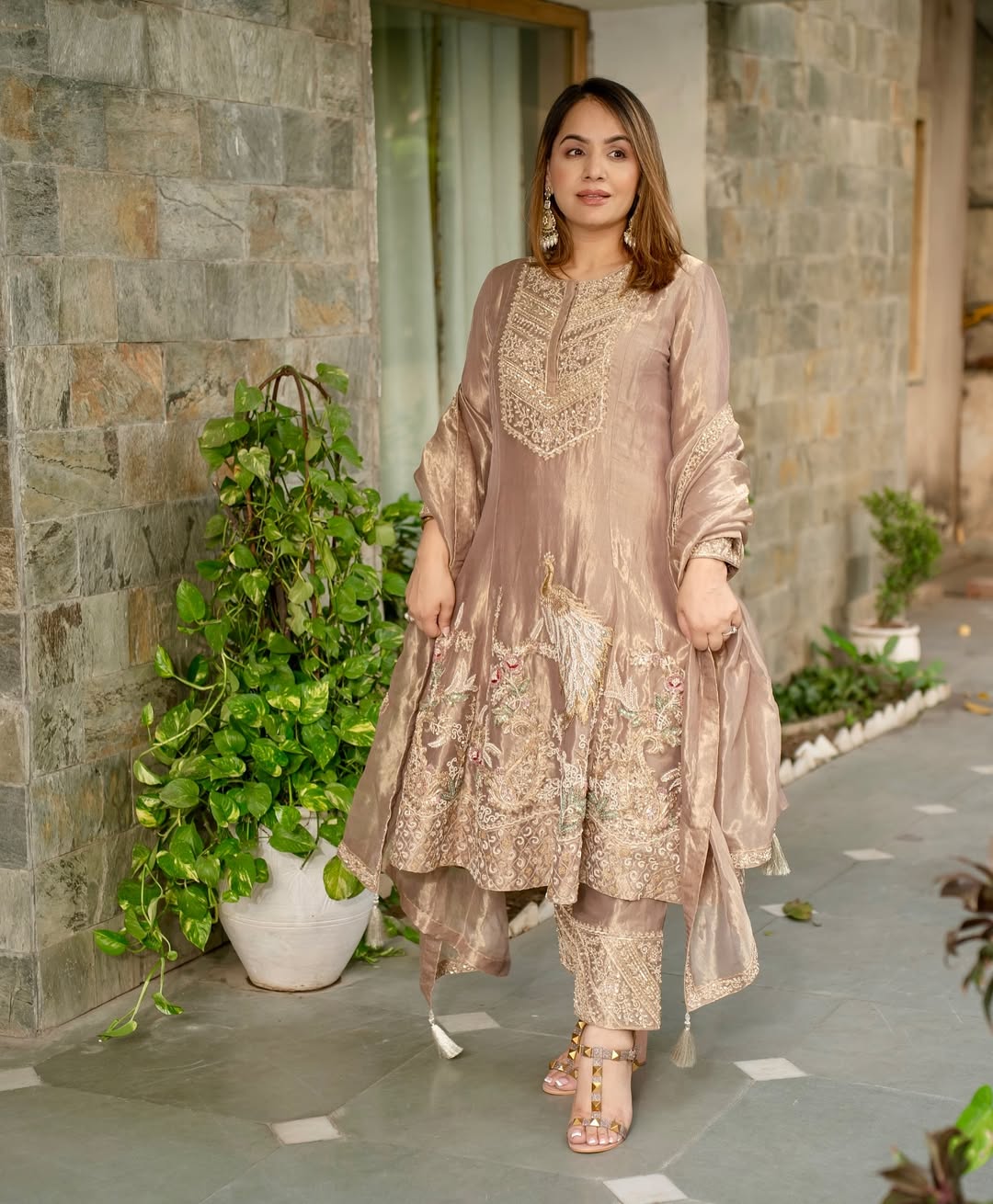 Party Wear Suit Set With Heavy Embroidery Sequence Work