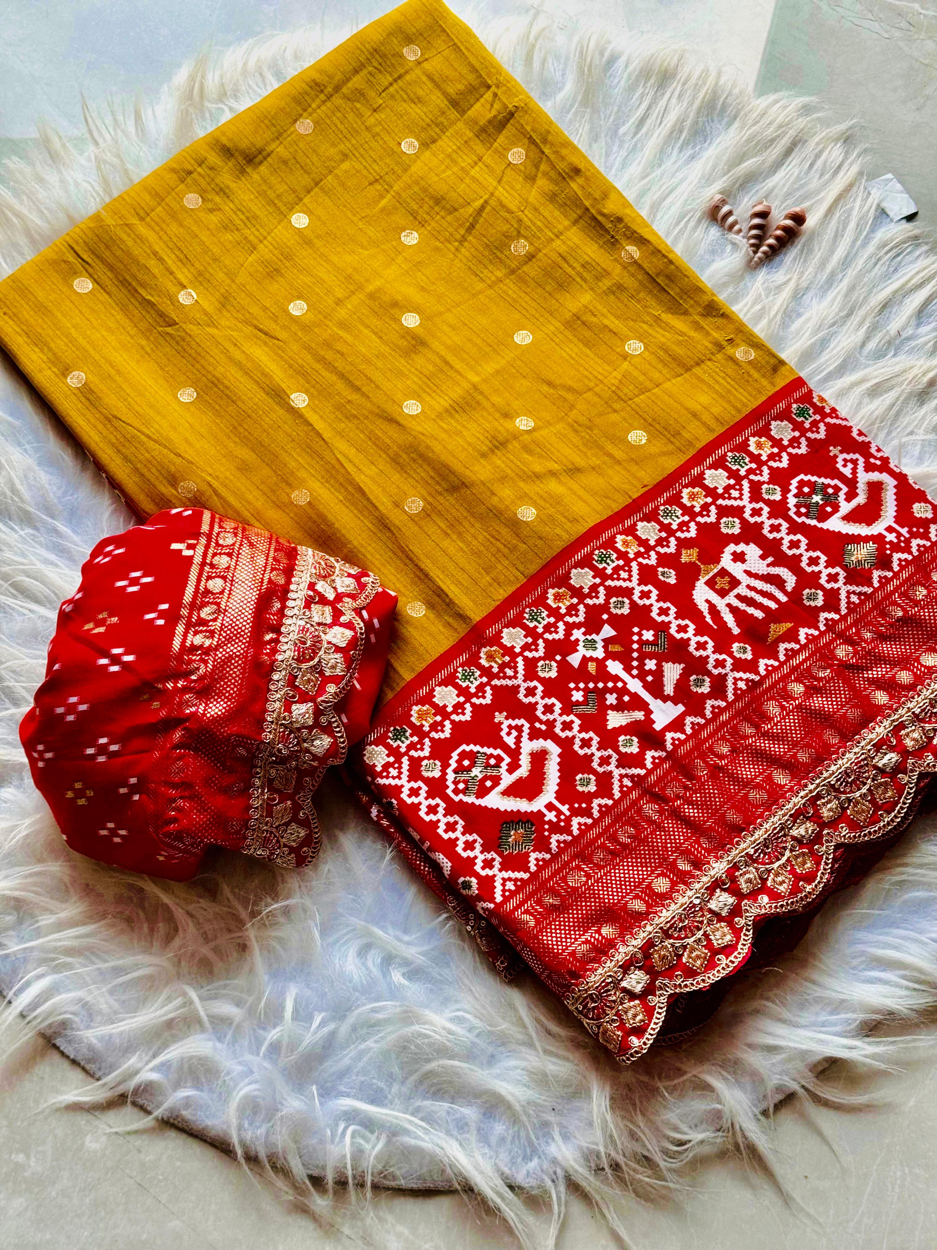 Beautiful Saree With Embroidery & Sequence Lace Border