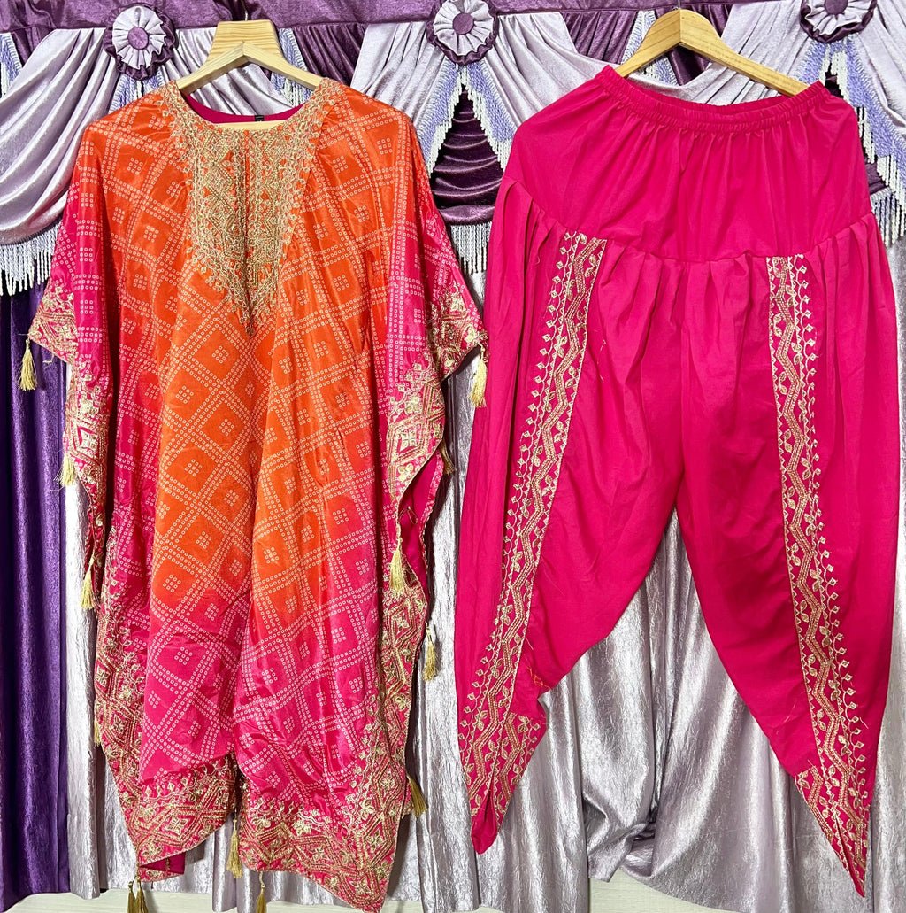 डिजिटल प्रिंट के साथ पार्टी वियर सुंदर टॉप-बॉटम