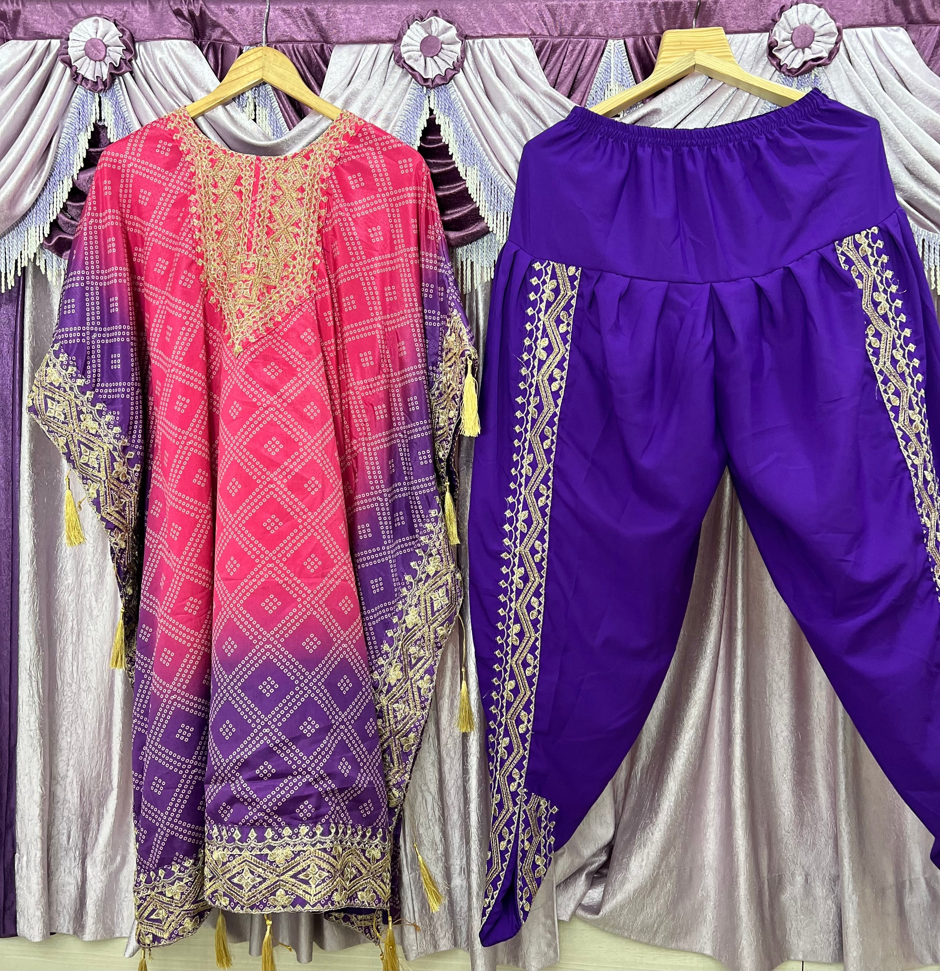 डिजिटल प्रिंट के साथ पार्टी वियर सुंदर टॉप-बॉटम