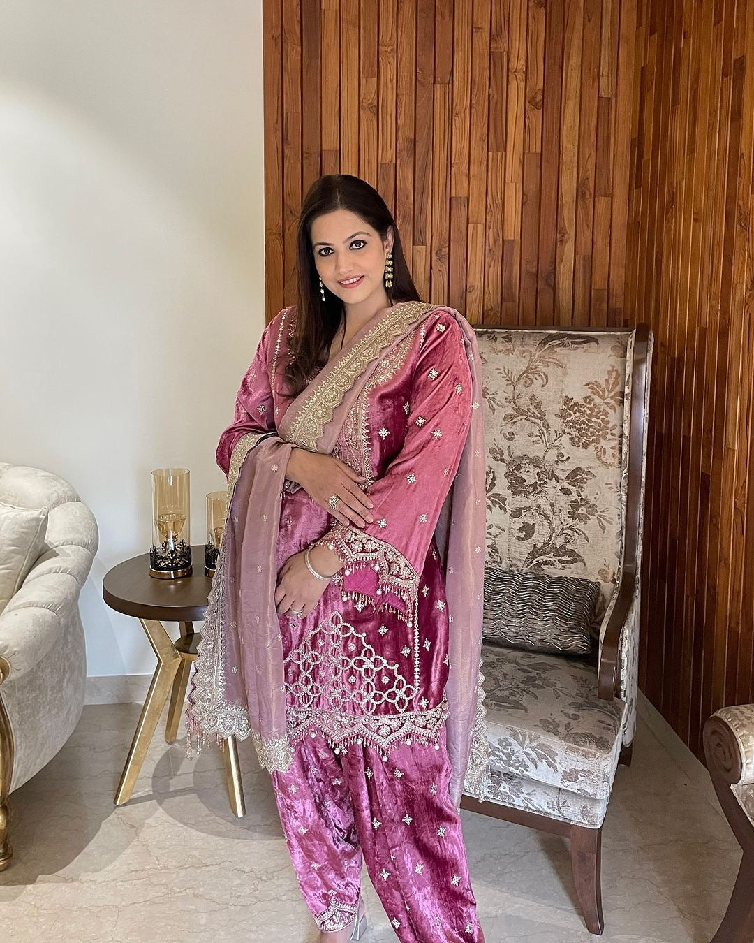 Designer Look Top-Dupatta And Bottom With Heavy Embroidery Sequence Work