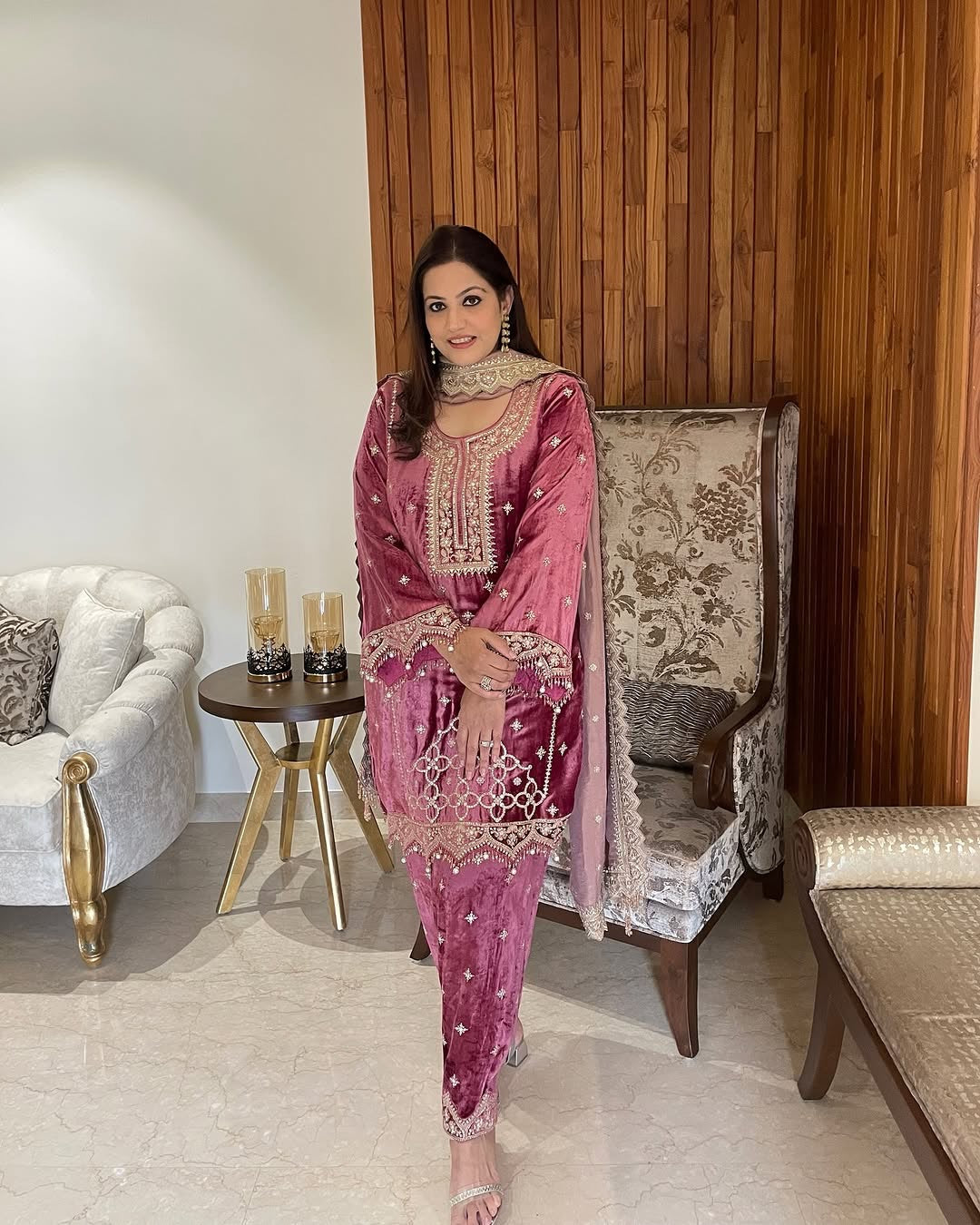 Designer Look Top-Dupatta And Bottom With Heavy Embroidery Sequence Work
