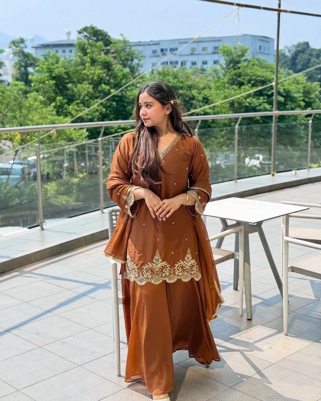 Beautiful Party Wear Top Plazzo And Dupatta