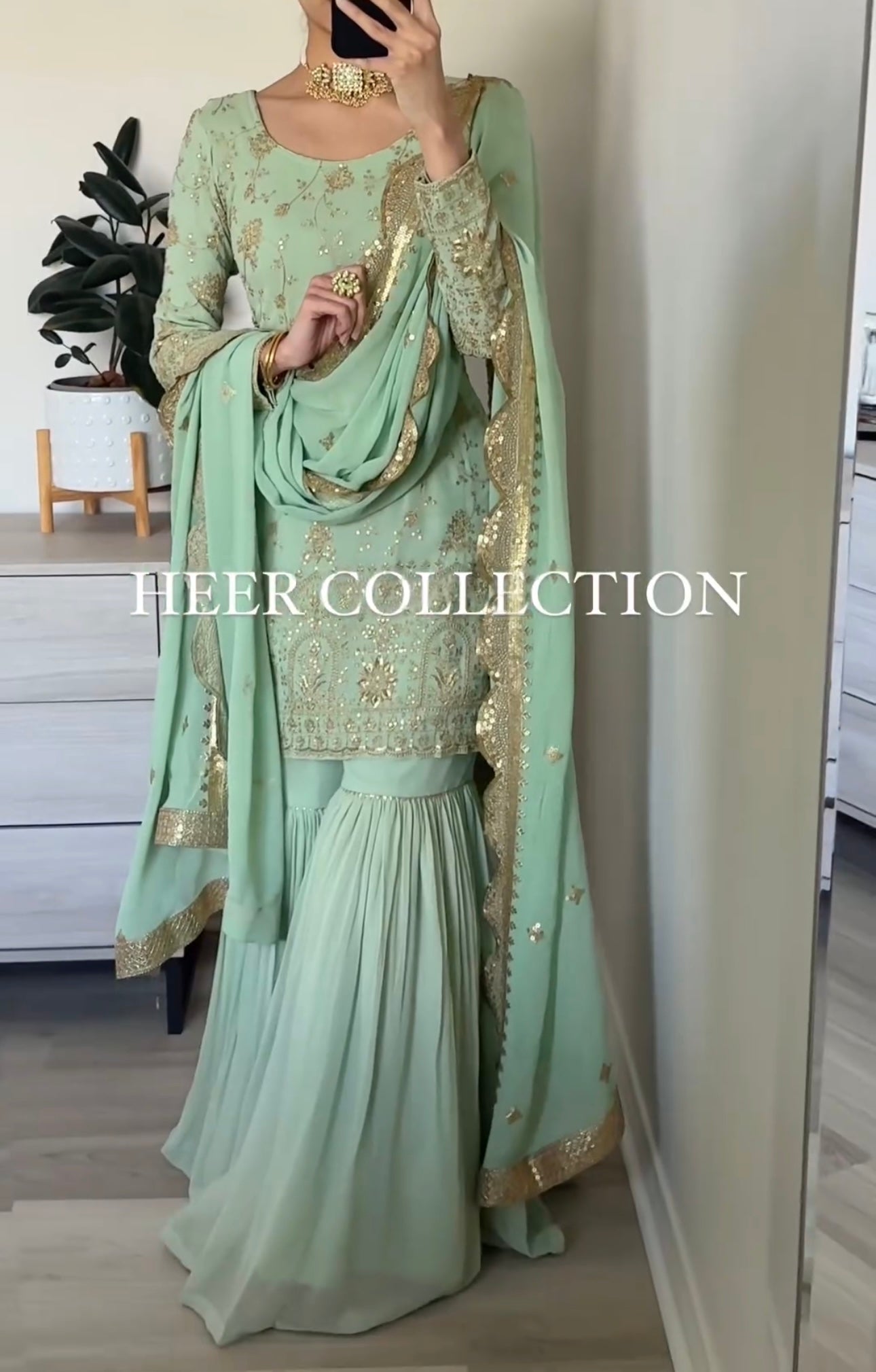 Designer Party Wear Look Top Plazzo & Dupatta Set