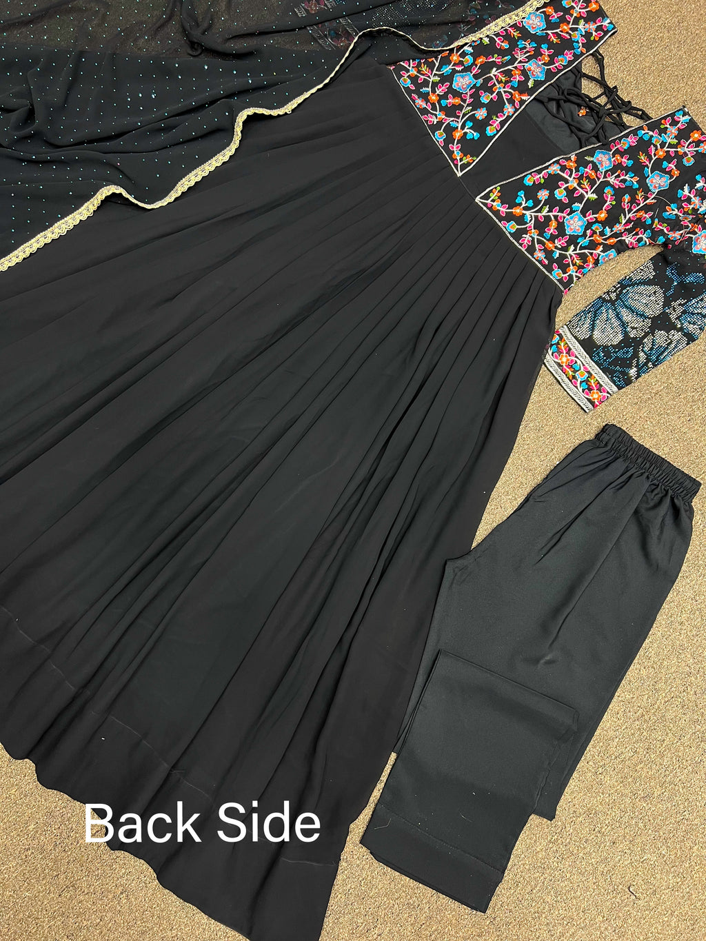 Designer Party Wear Look Anarkali Gown - Pent With Dupatta