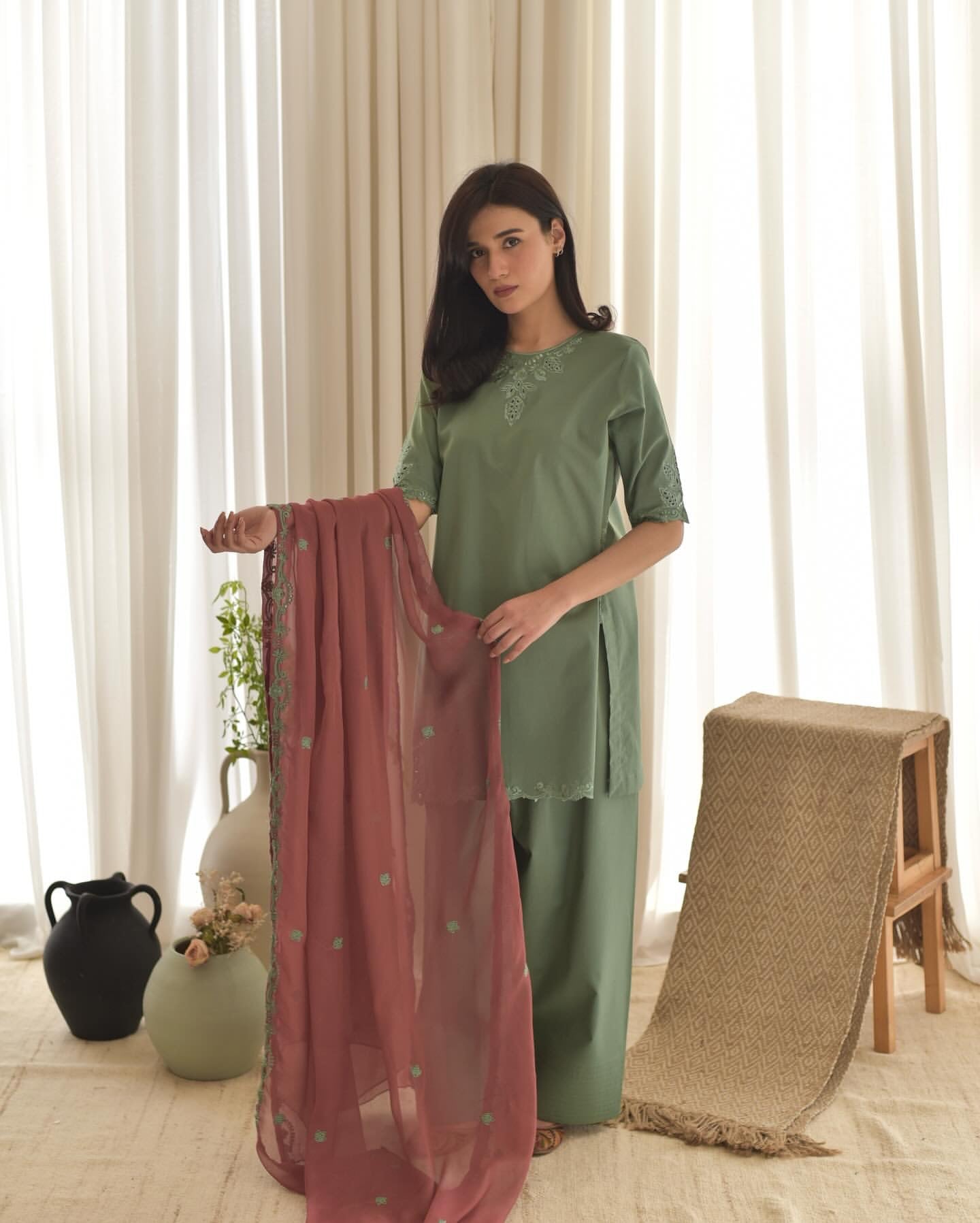 Designer Party Wear Top Bottom And Dupatta