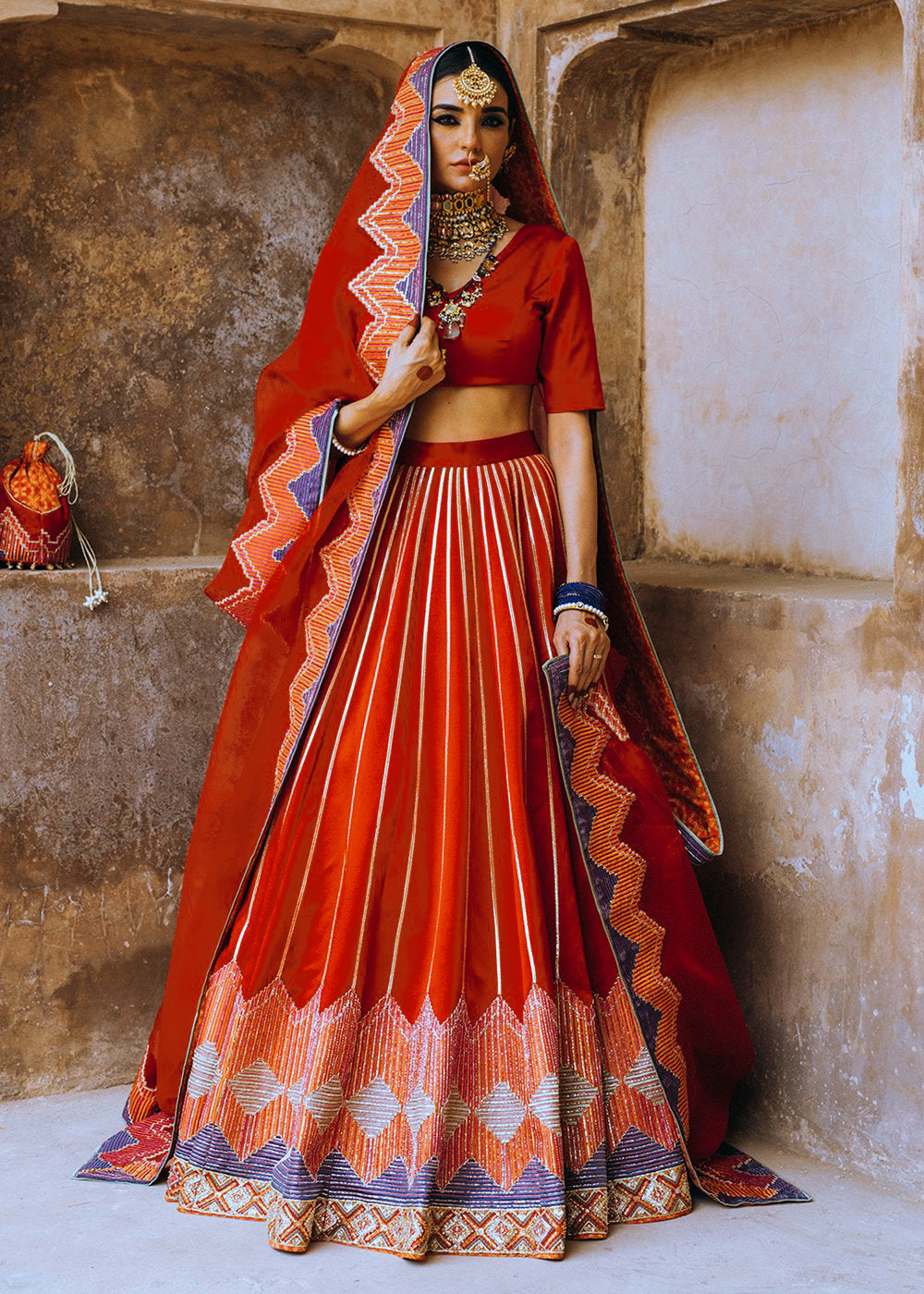 Beautiful Lehenga Choli With Sequence, Zari & Thread Work