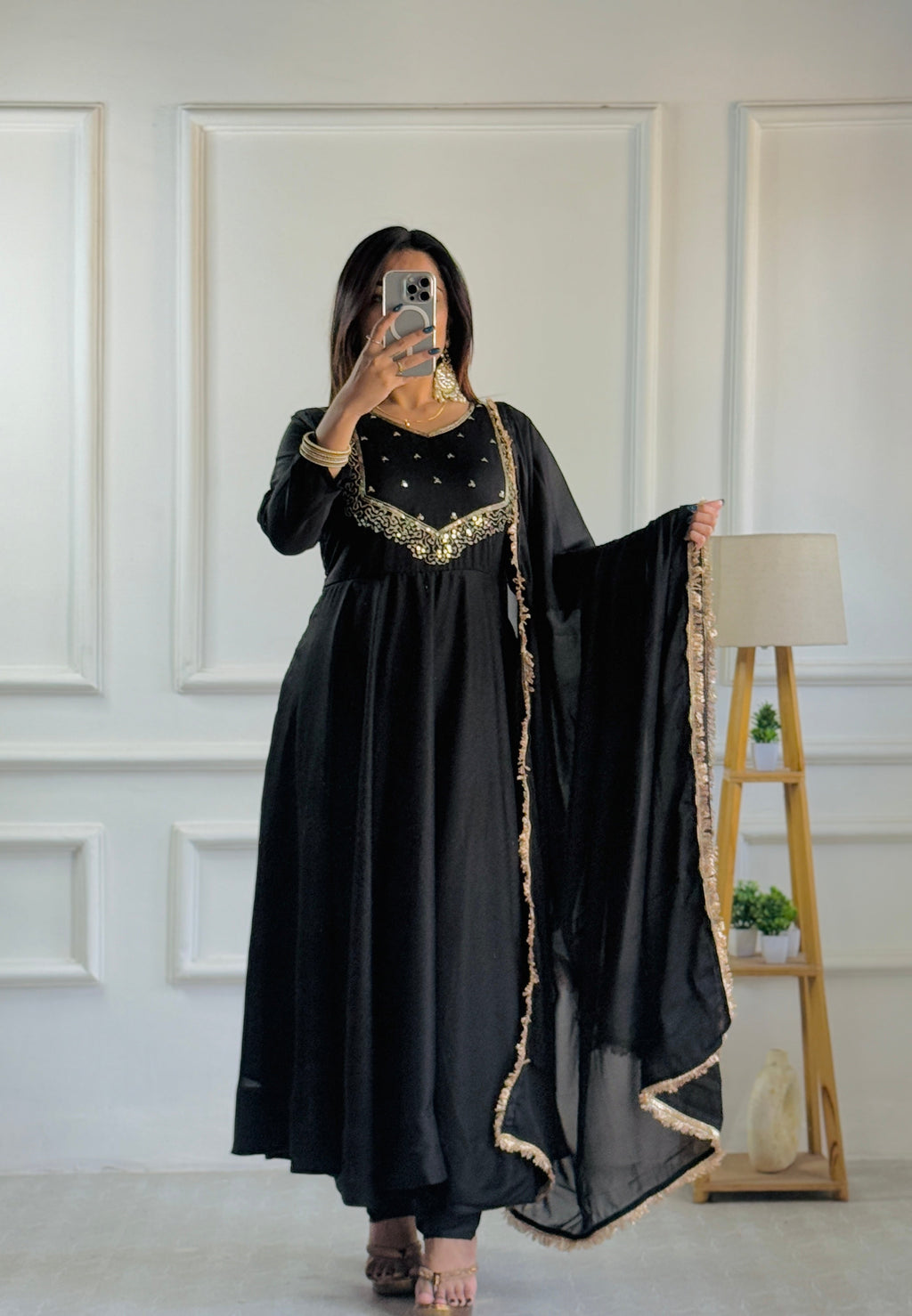 Designer Party Wear Gown And Pent And Dupatta