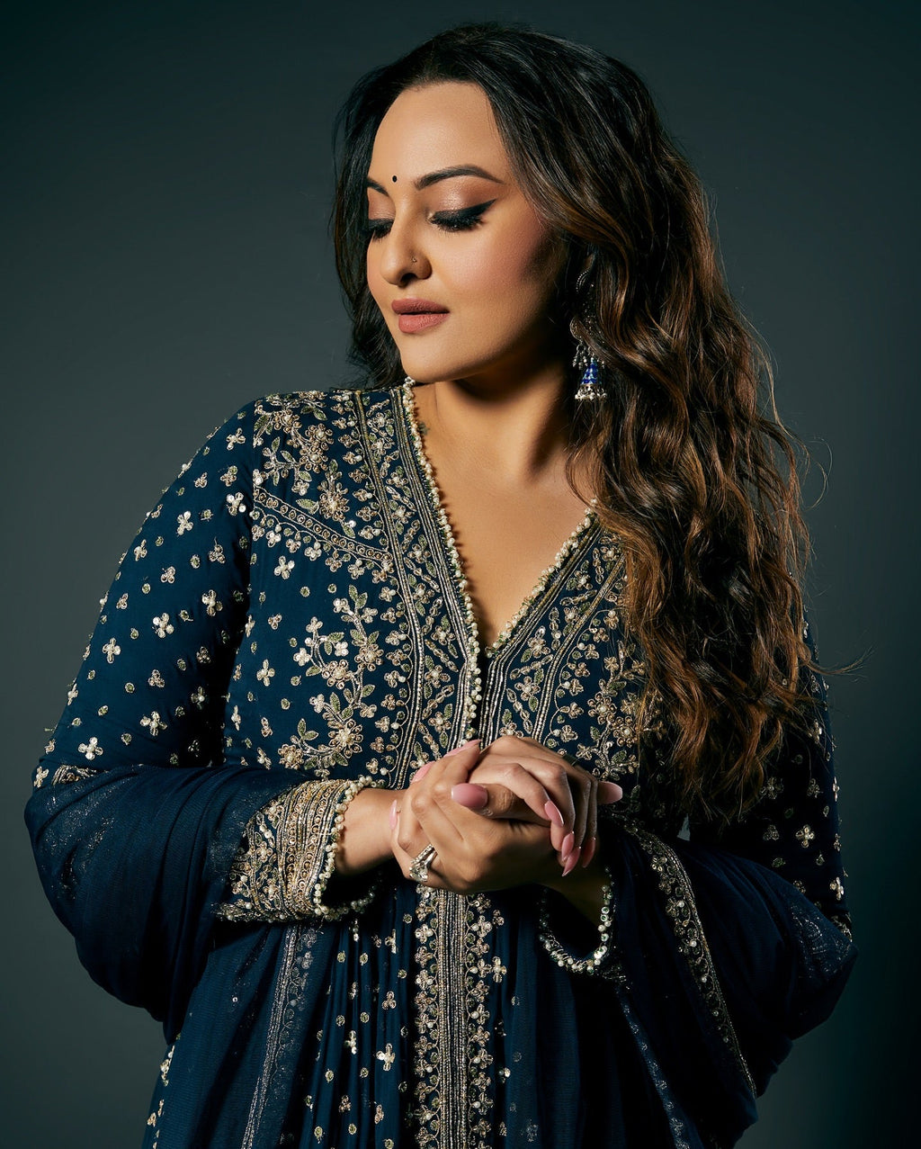 Designer Party Wear Look Gown With Lehenga And Dupatta