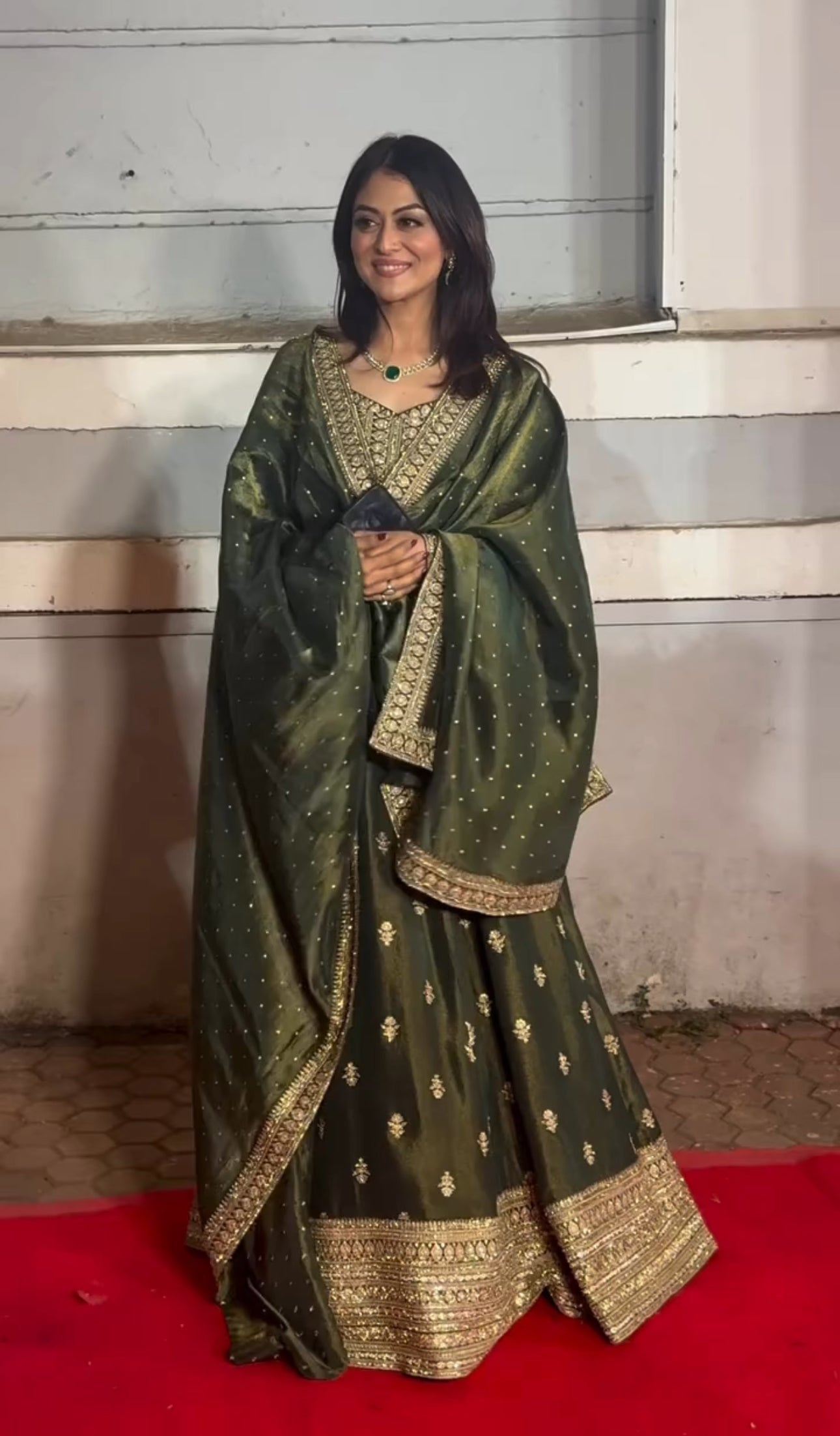 Beautiful Party Wear Gown -Pent And Dupatta With Embroidery Sequence Work