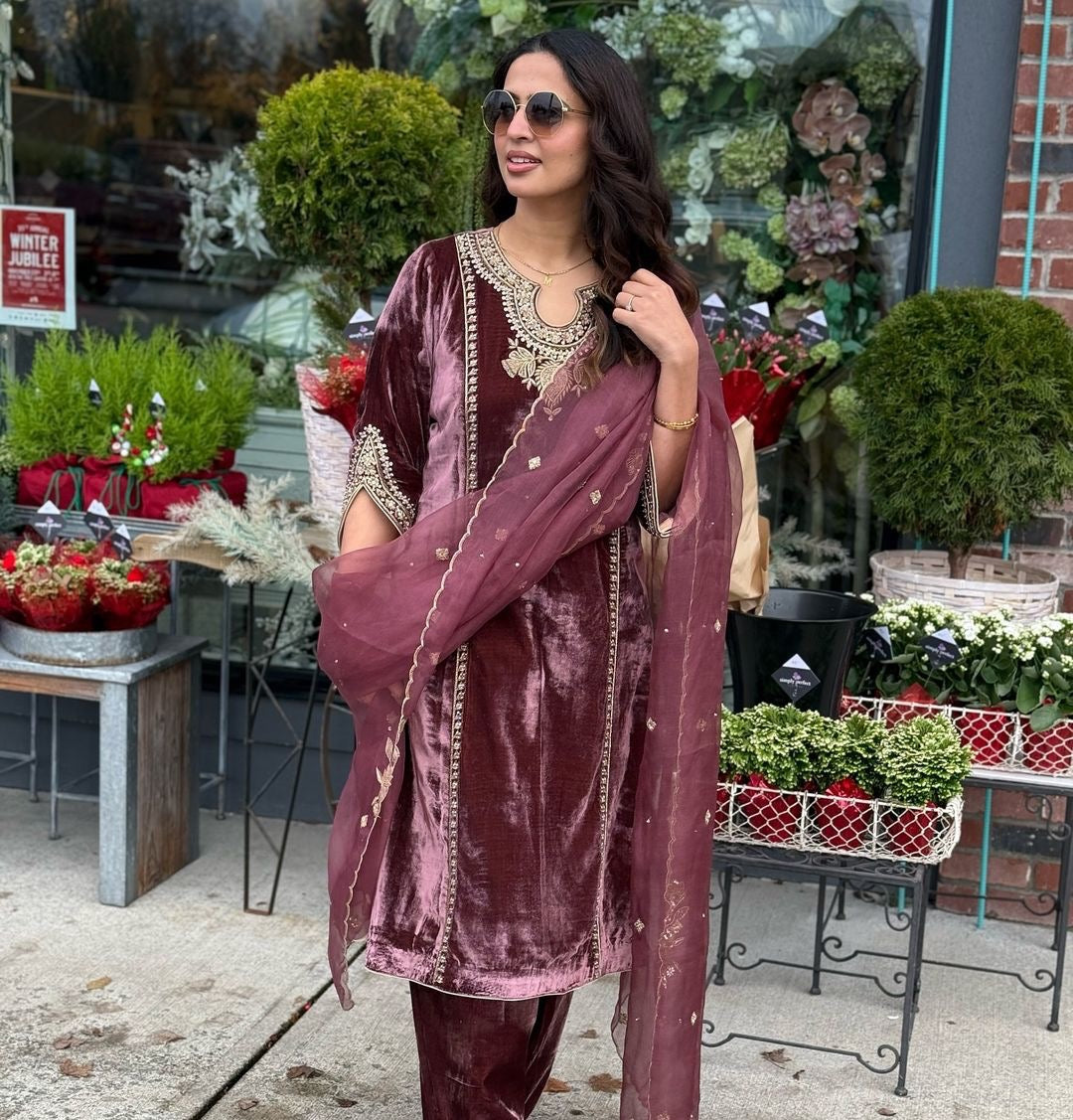 Designer Party Wear Look Top-Dupatta And Bottom