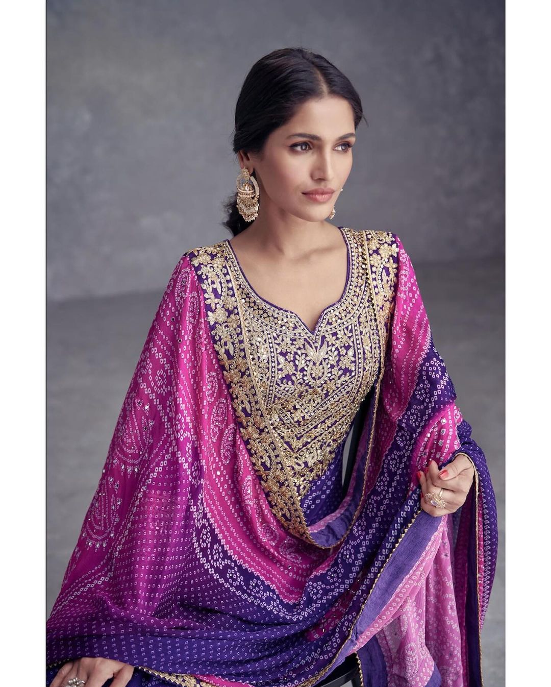 Fancy Top-Bottom And Dupatta With Digital Print And Embroidery Sequence Work