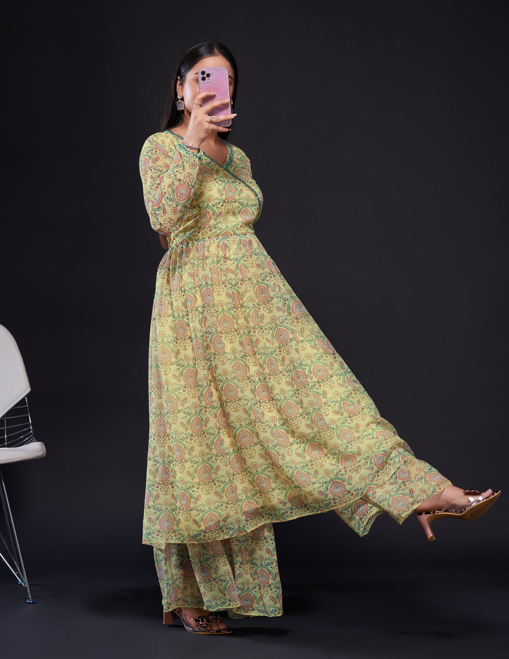 Party Wear Designer Top & Bottom With Sequence Work